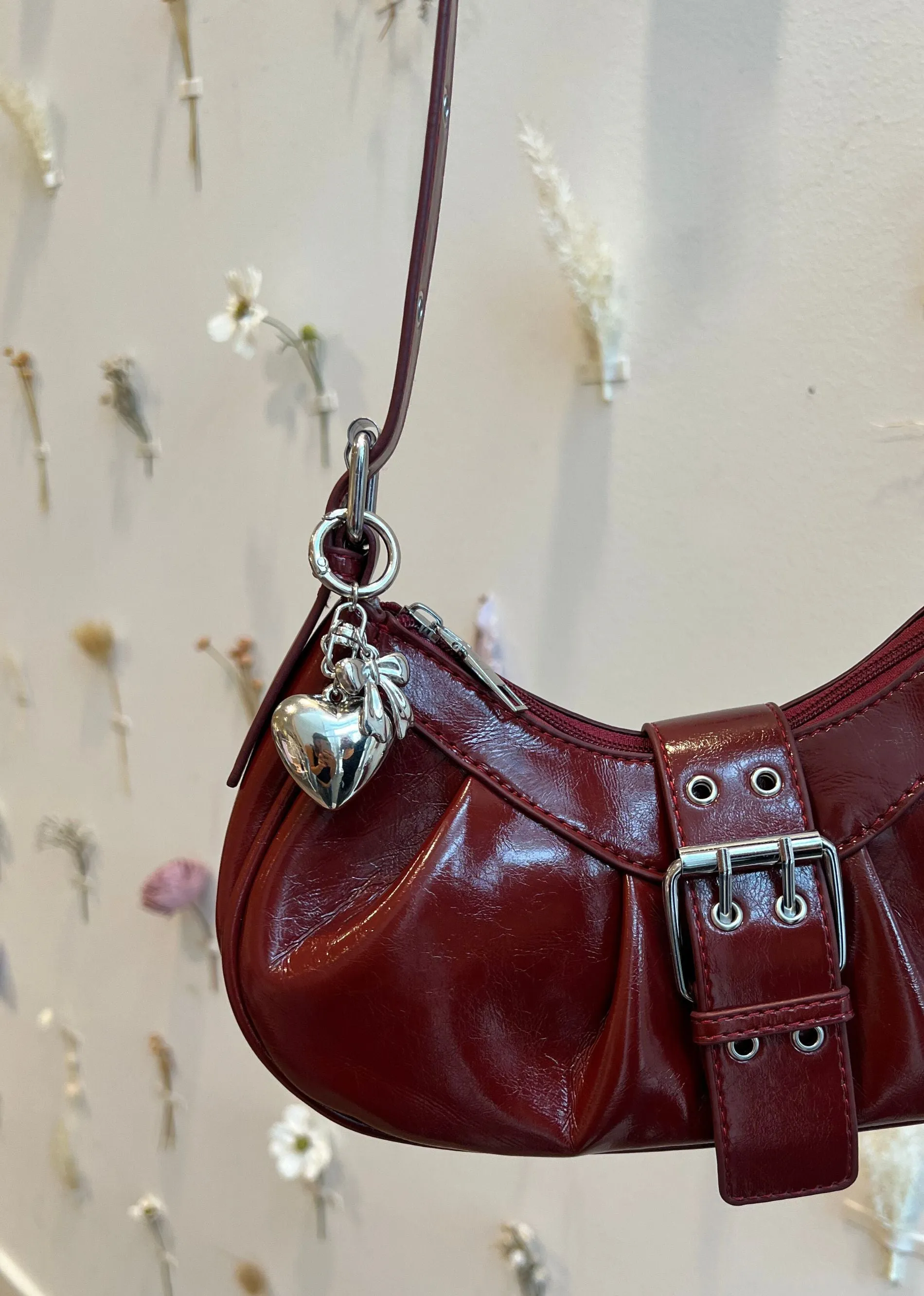 Heart Bow Flower Bag Charm ★ Silver sold by Rock N Rags product image thumbnail 4