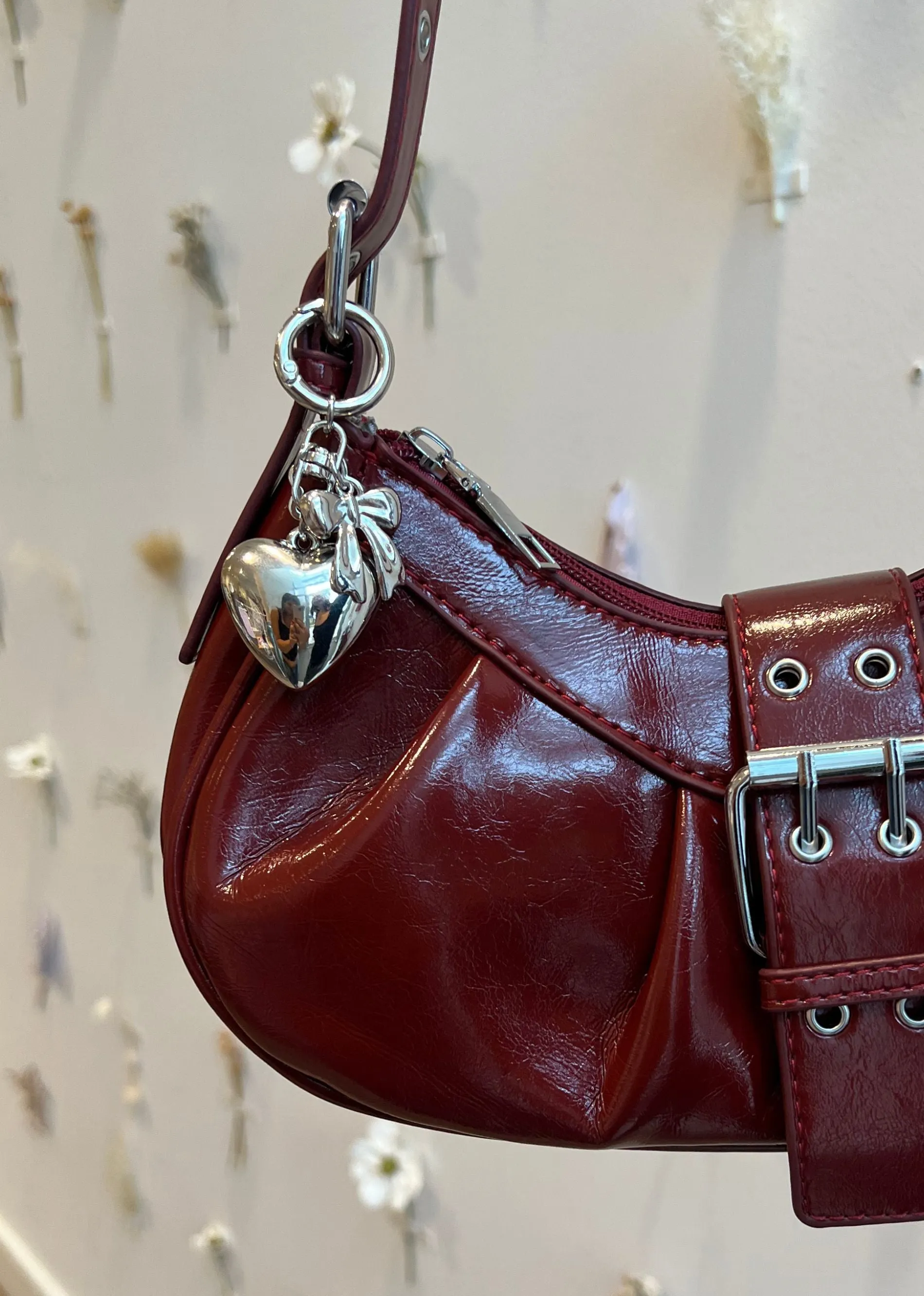 Heart Bow Flower Bag Charm ★ Silver sold by Rock N Rags product image thumbnail 3