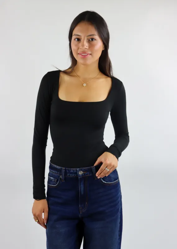 Midnight Rider Long Sleeve Bodysuit ★ Black sold by Rock N Rags