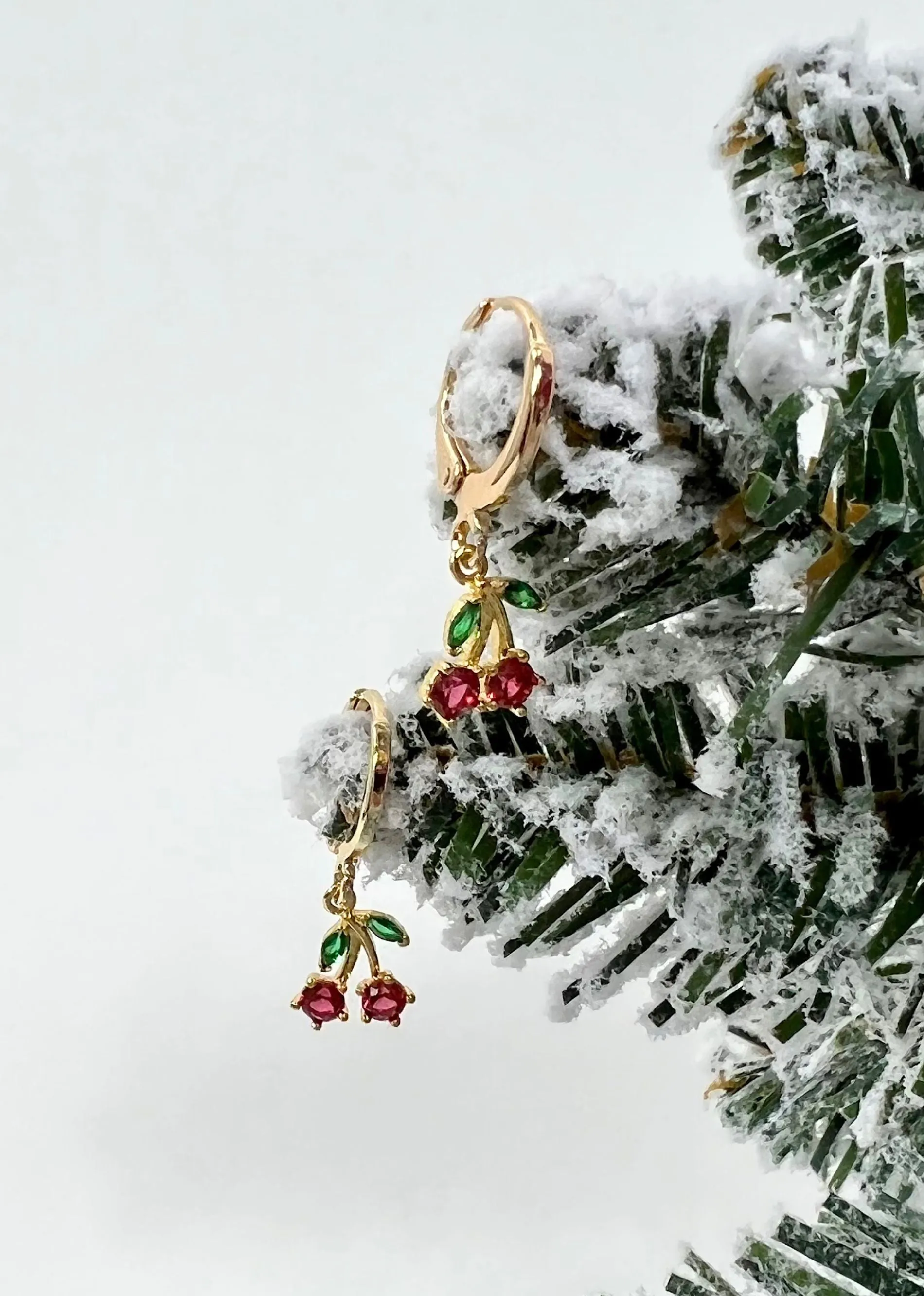 Red Cherry Wine Earrings ★ Gold sold by Rock N Rags