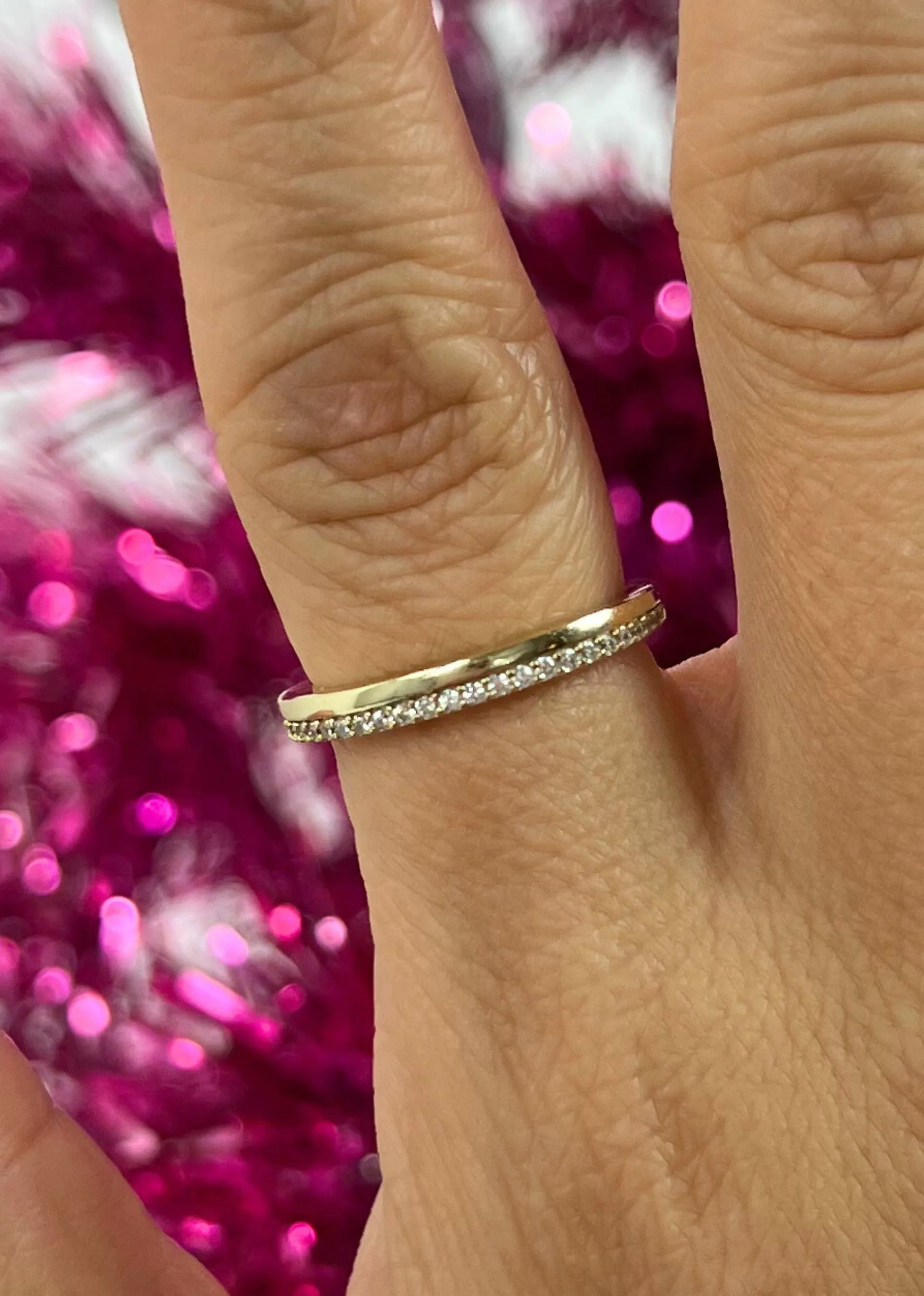 Double Bar Stud Ring ★ Gold sold by Rock N Rags product image thumbnail 2