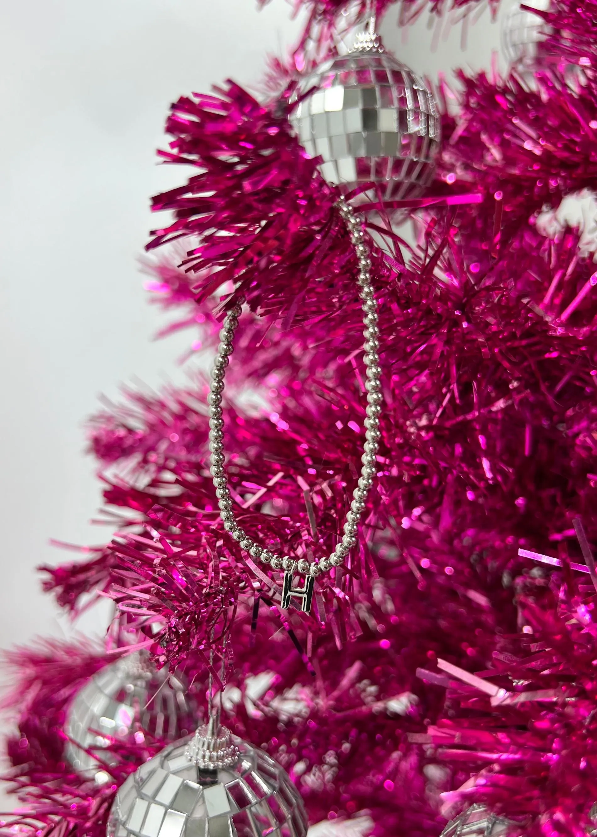 Beaded Initial Bracelet ★ Silver sold by Rock N Rags