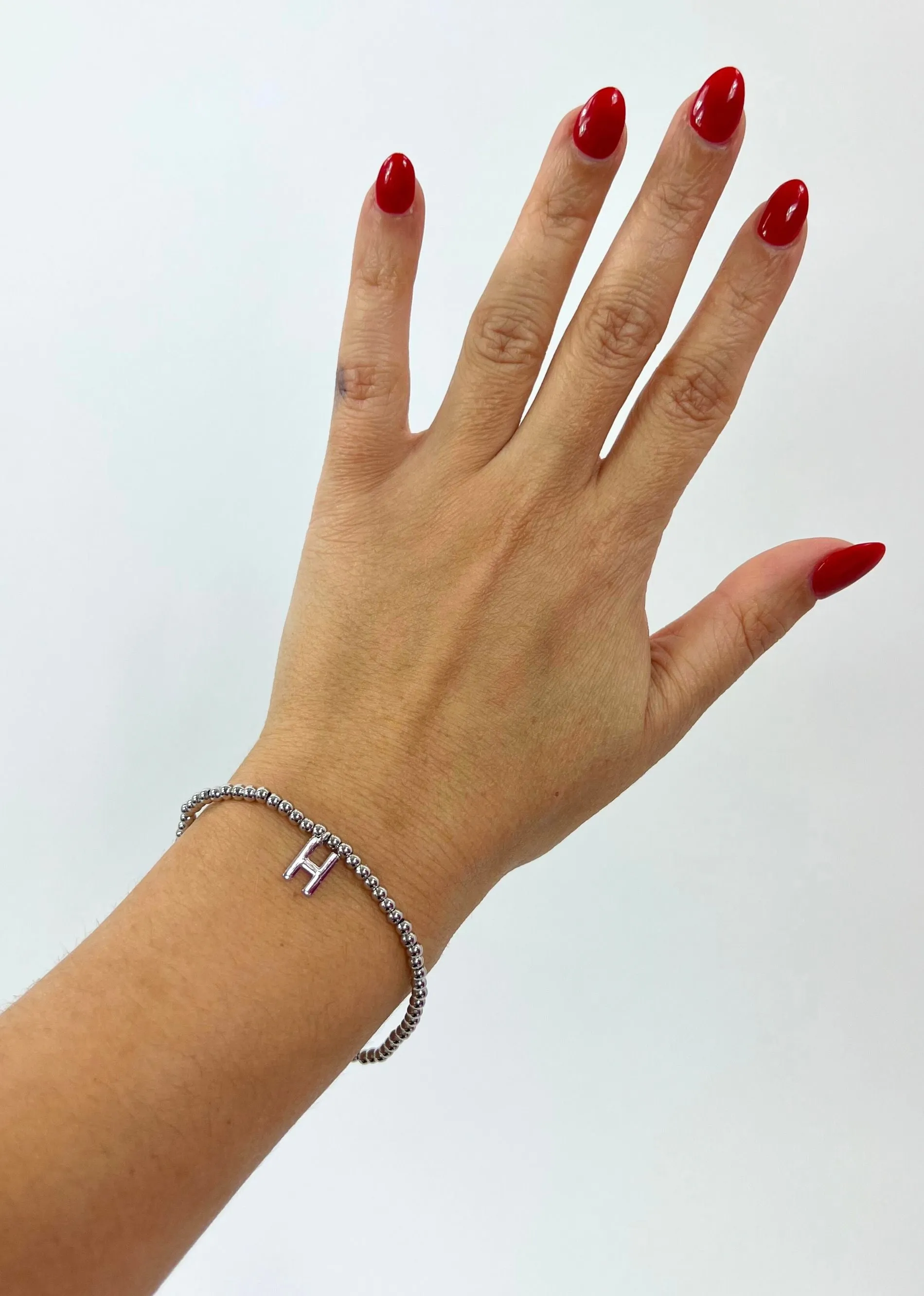 Beaded Initial Bracelet ★ Silver sold by Rock N Rags product image thumbnail 3