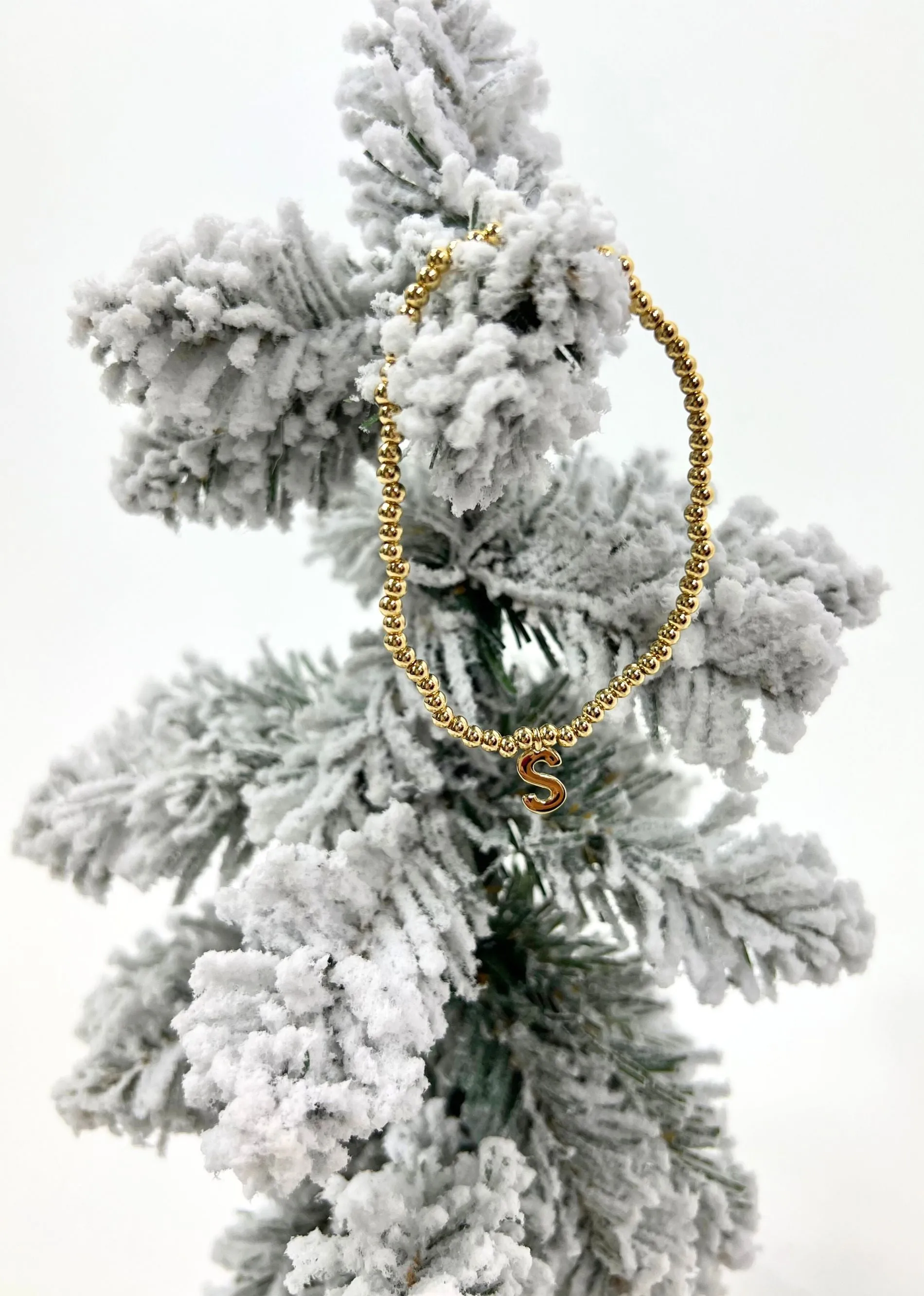 Beaded Initial Bracelet ★ Gold sold by Rock N Rags