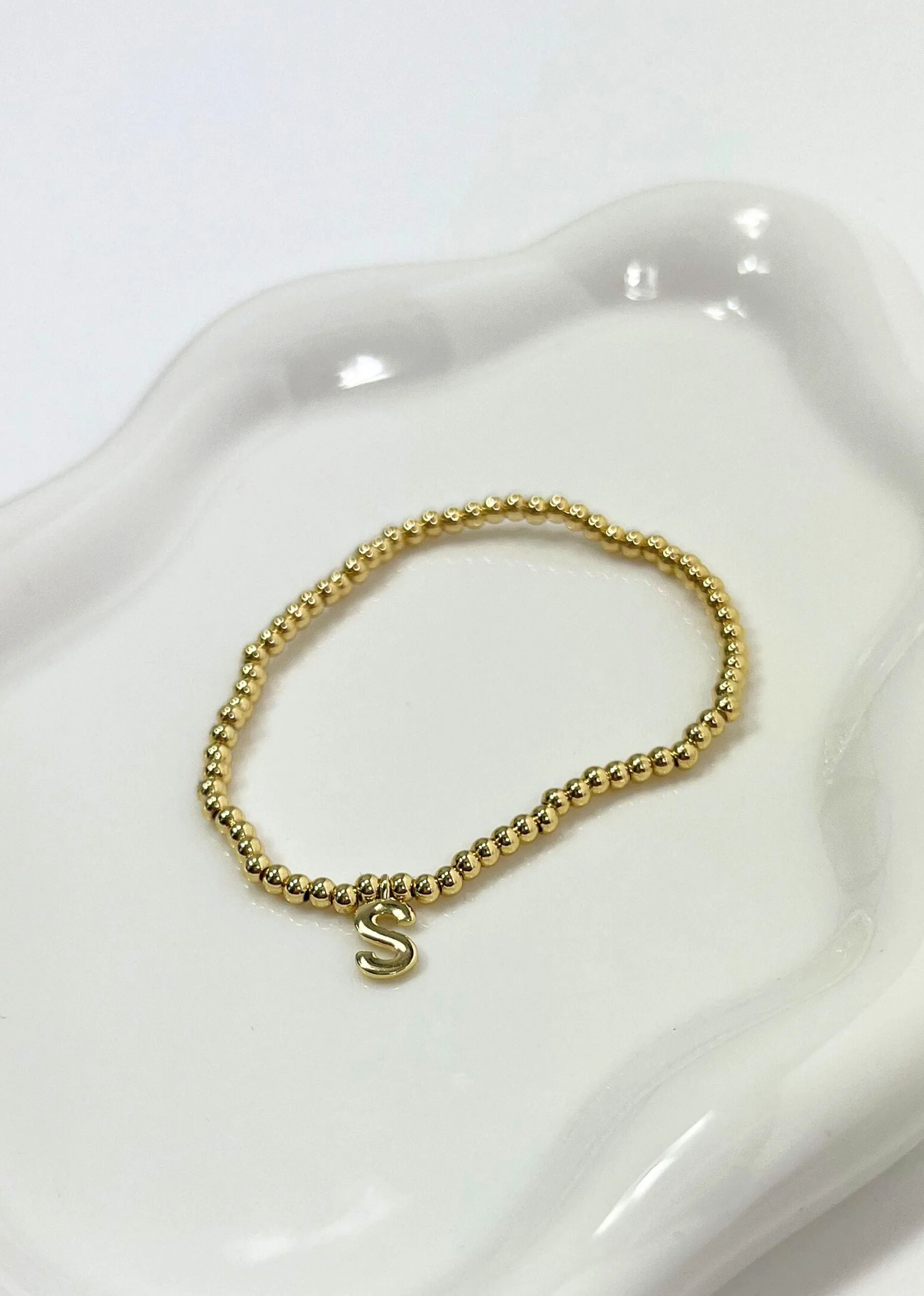 Beaded Initial Bracelet ★ Gold sold by Rock N Rags product image thumbnail 3