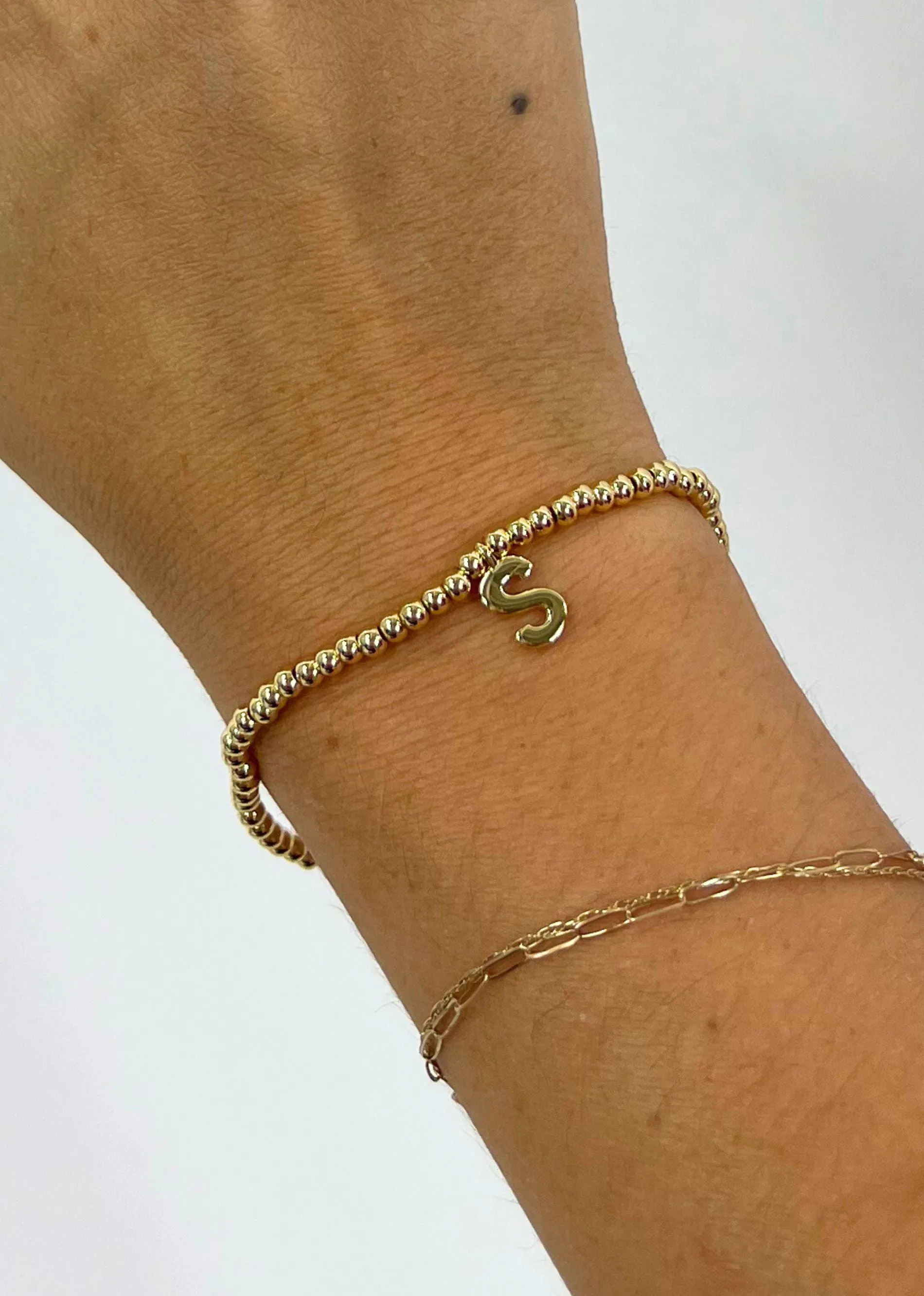 Beaded Initial Bracelet ★ Gold sold by Rock N Rags product image thumbnail 4