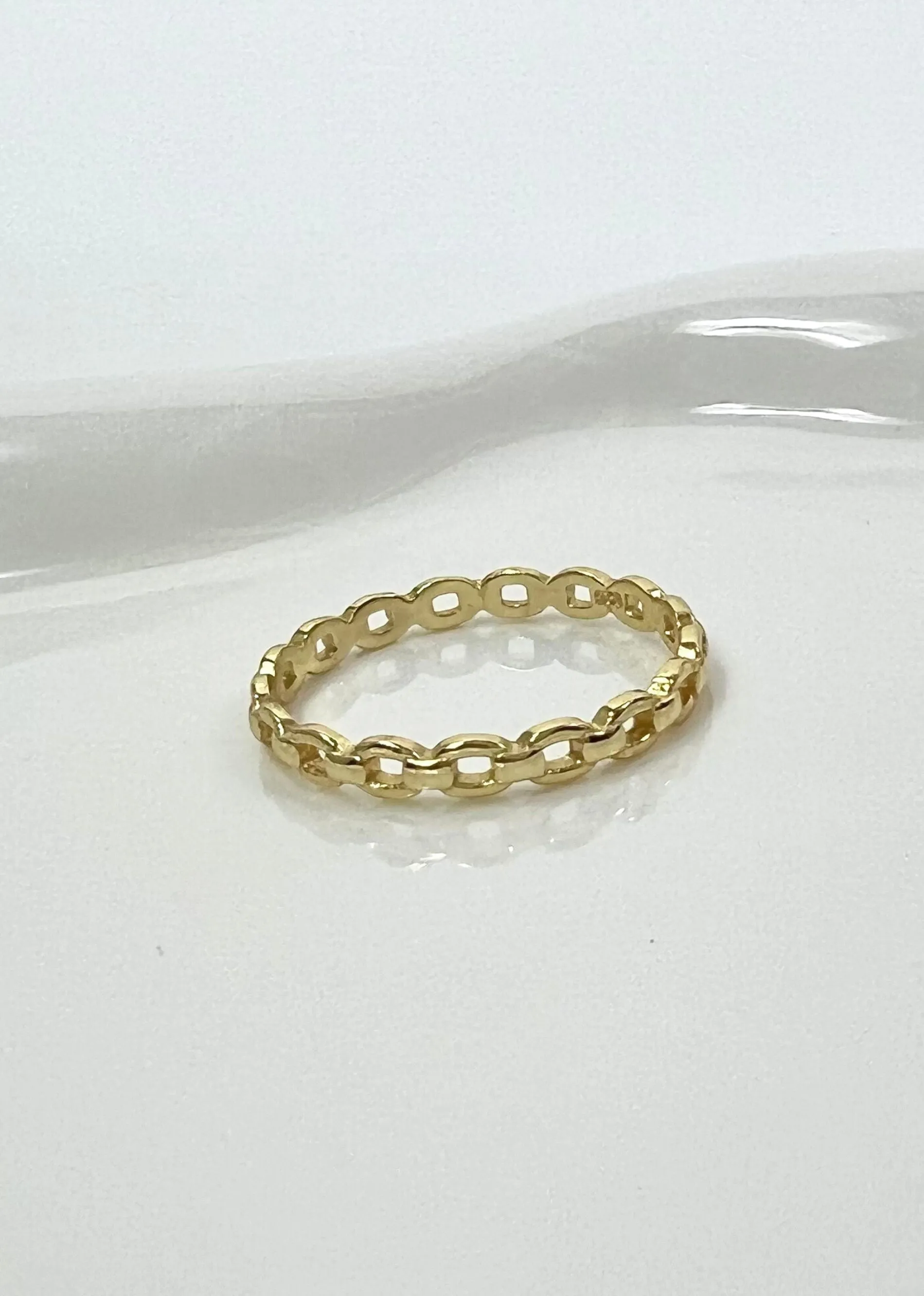 Small Chain Link Ring ★ Gold sold by Rock N Rags