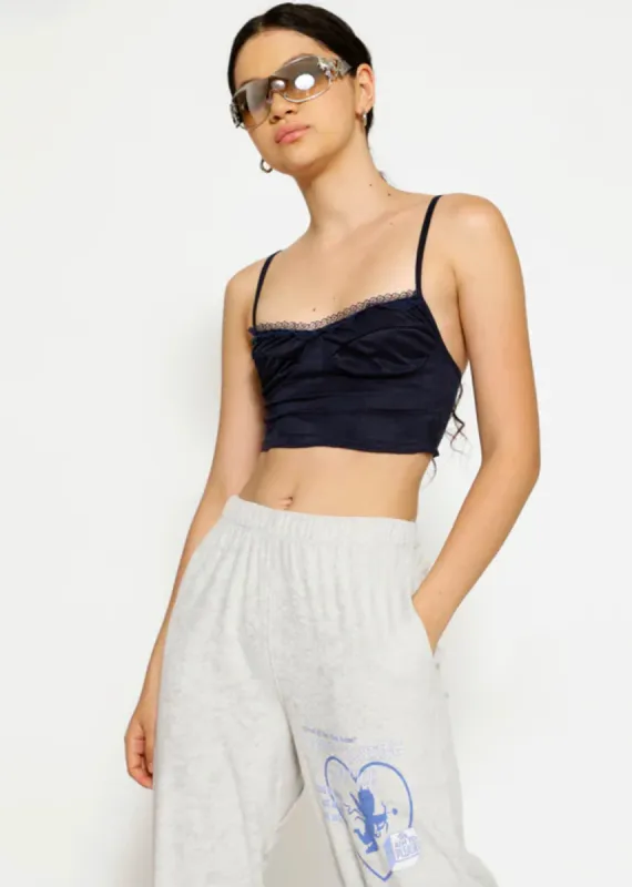 Boys Lie Suede Bustier Tank ★ Navy sold by Rock N Rags