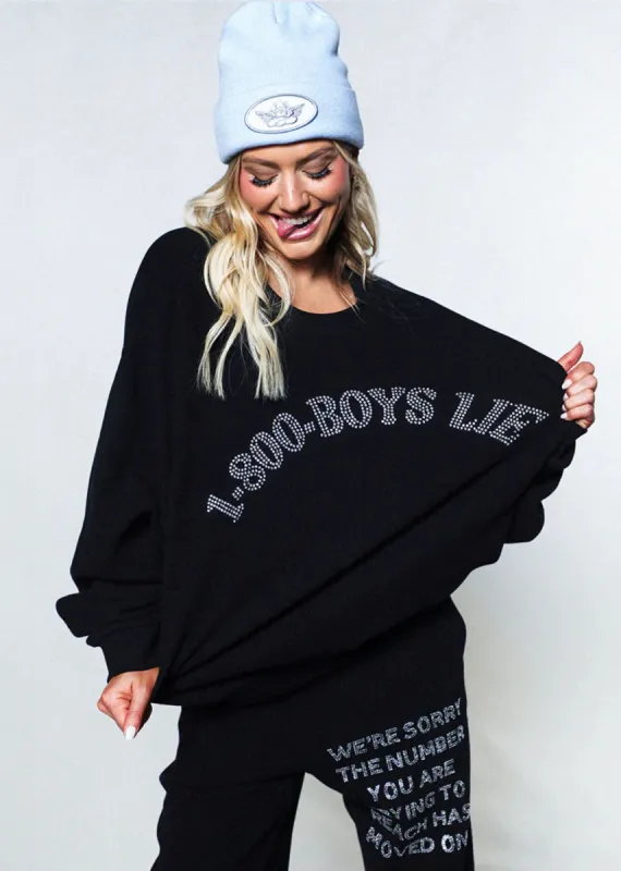 Boys Lie 1-800 Kara Remix Crewneck ★ Black sold by Rock N Rags