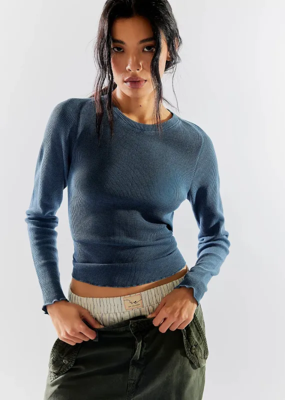 Free People Easy Does It Tee ★ Blue sold by Rock N Rags