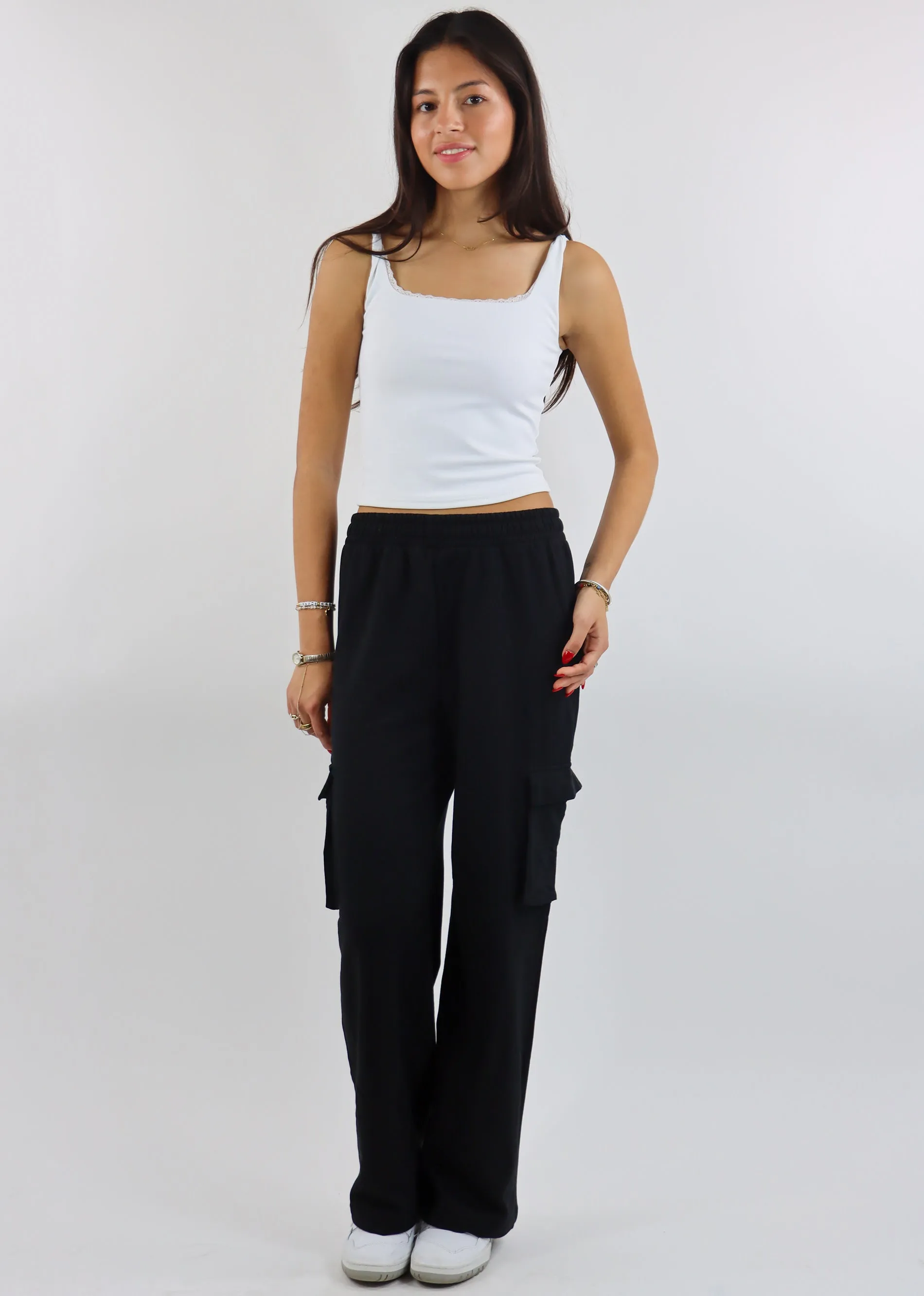 Can't You See Cargo Sweatpants ★ Black sold by Rock N Rags product image thumbnail 4