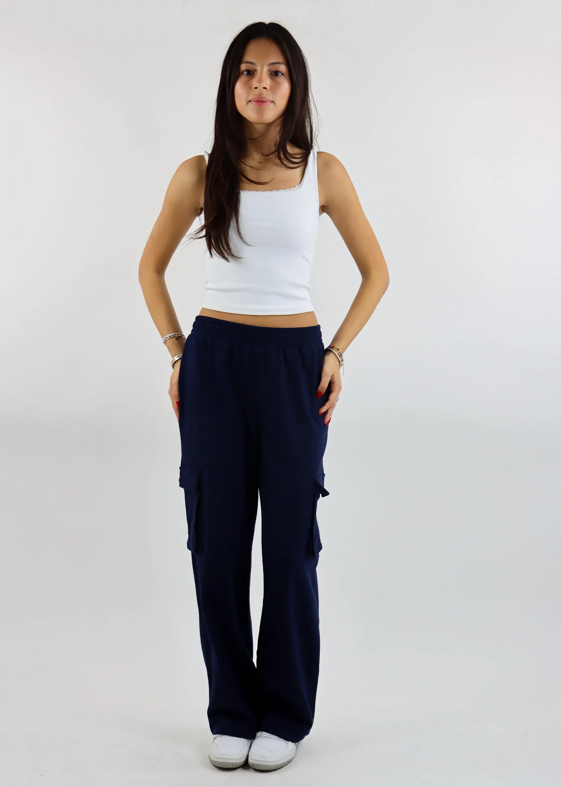 Can't You See Cargo Sweatpants ★ Navy sold by Rock N Rags product image thumbnail 4