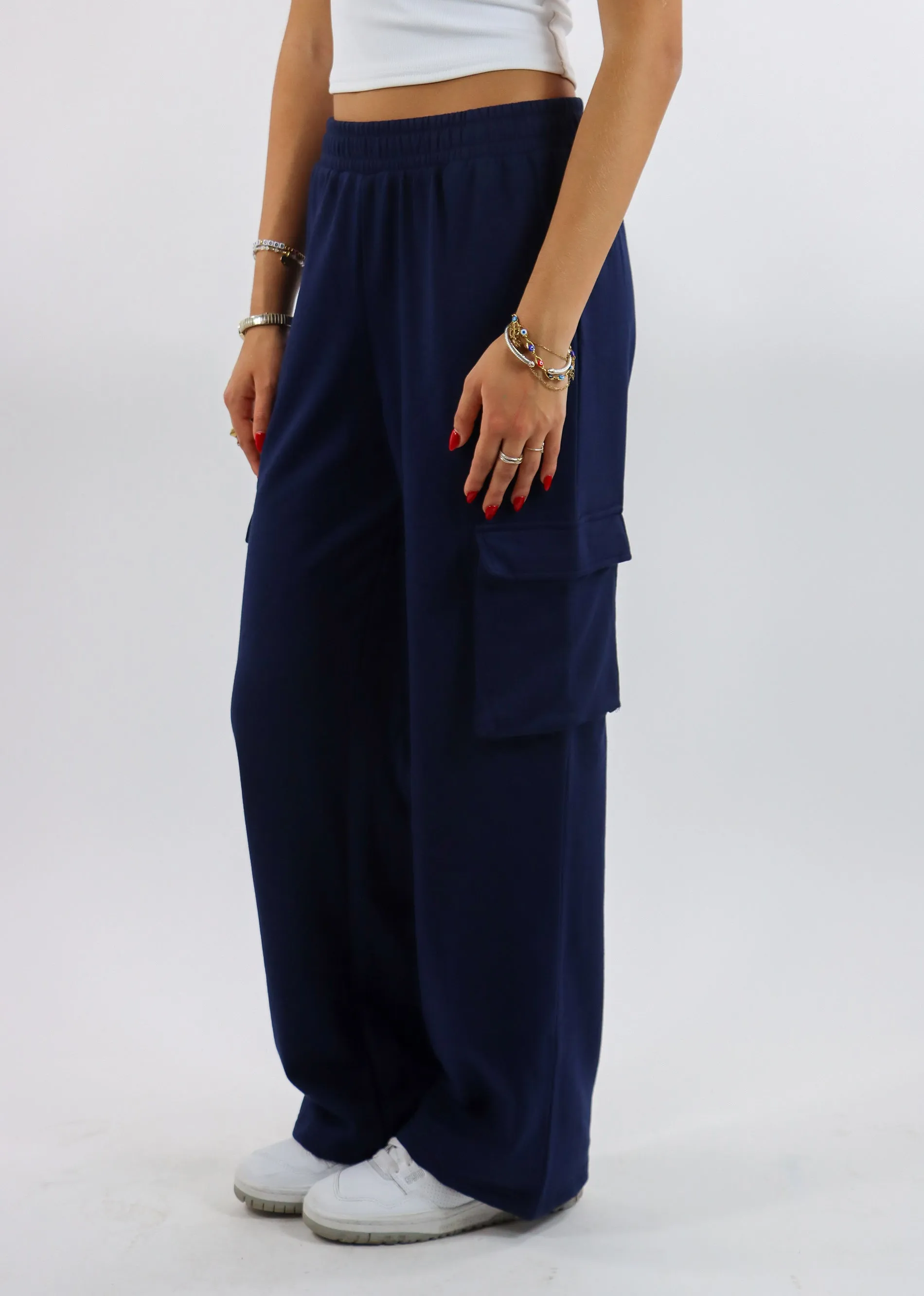 Can't You See Cargo Sweatpants ★ Navy sold by Rock N Rags product image thumbnail 2