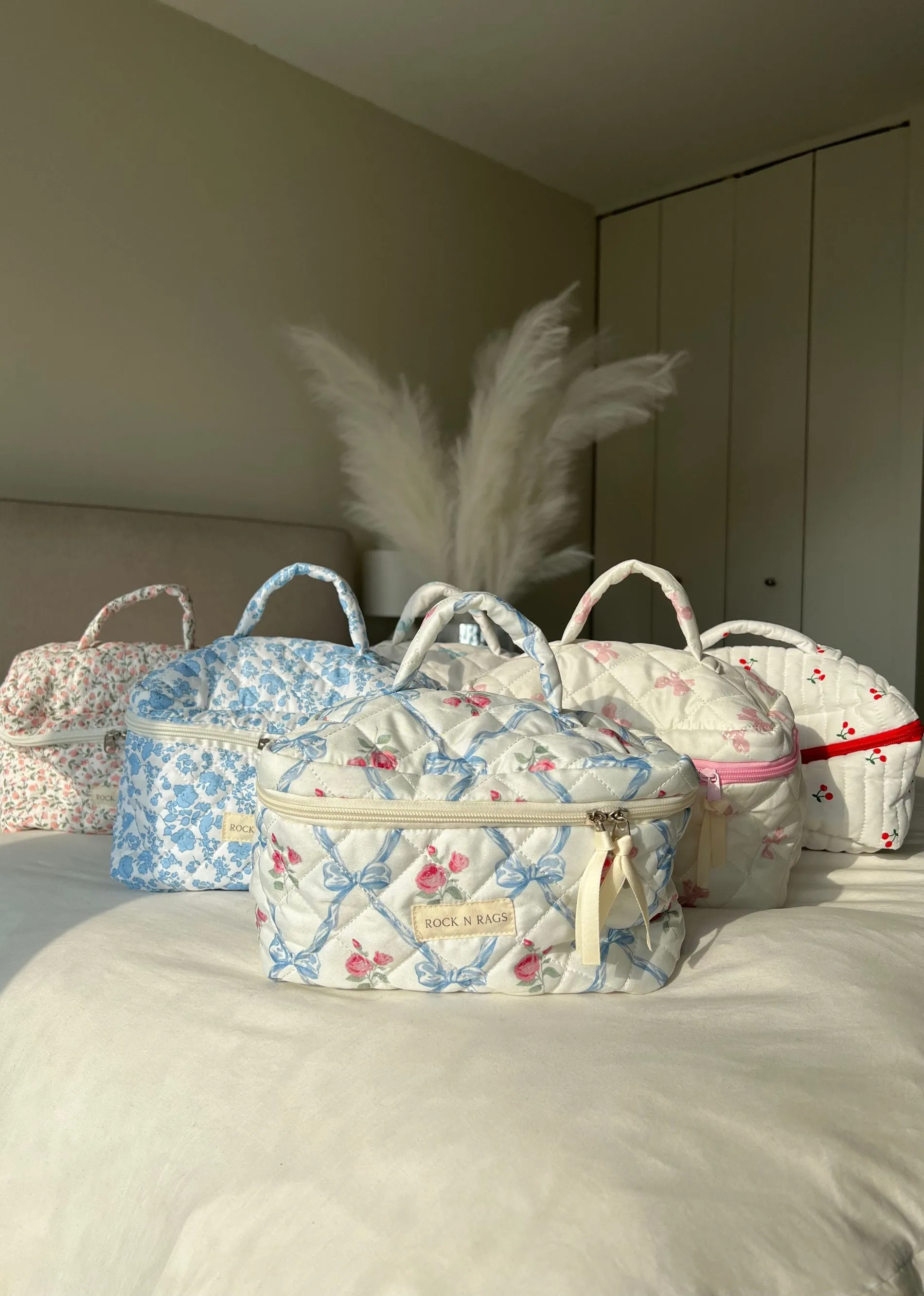 Rock N Rags Quilted Makeup Bag ★ Cherry sold by Rock N Rags product image thumbnail 2