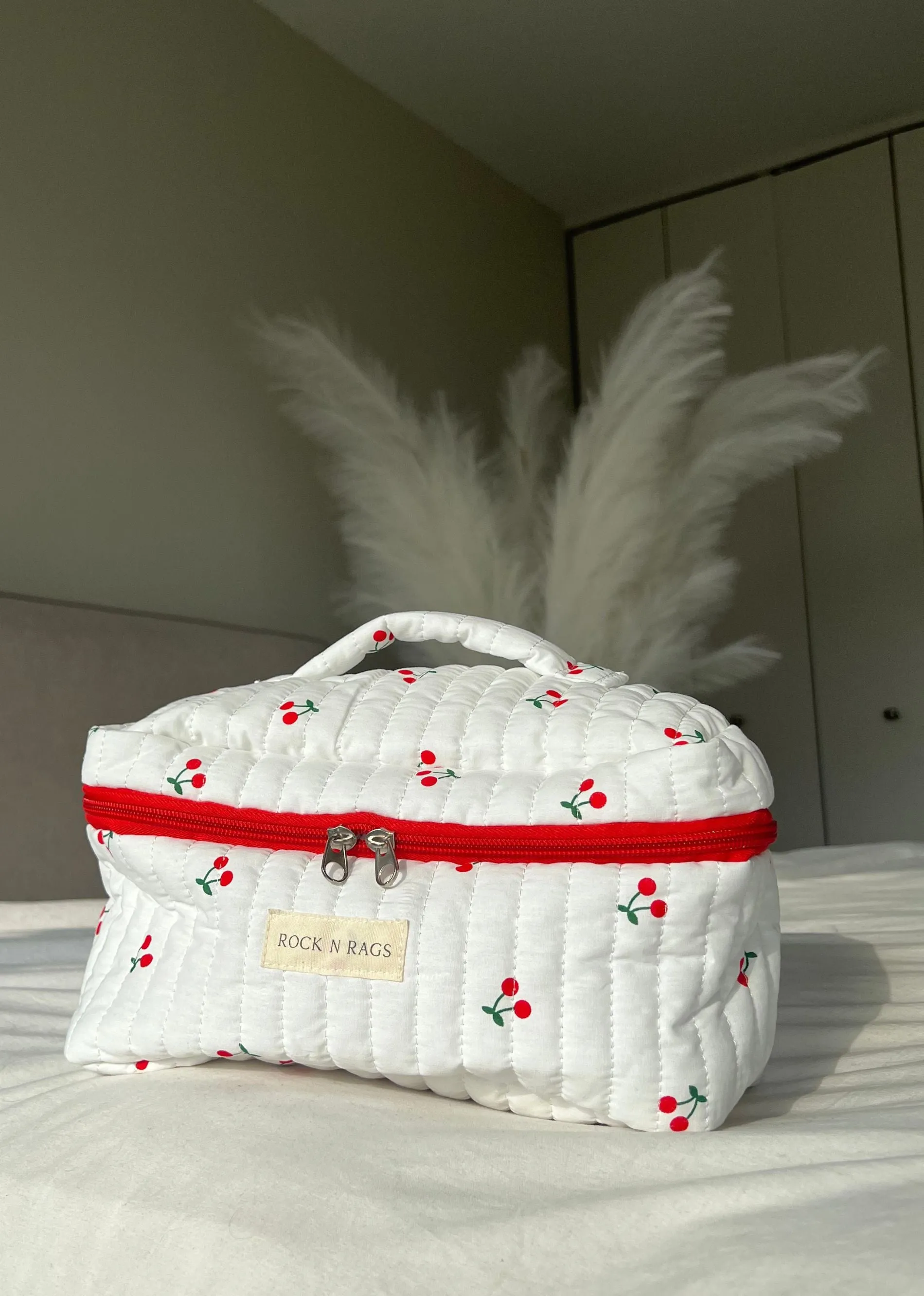 Rock N Rags Quilted Makeup Bag ★ Cherry sold by Rock N Rags