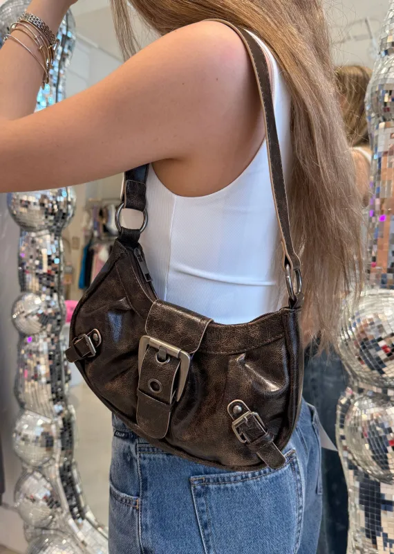 Smooth Buckle Shoulder Bag ★ Brown sold by Rock N Rags