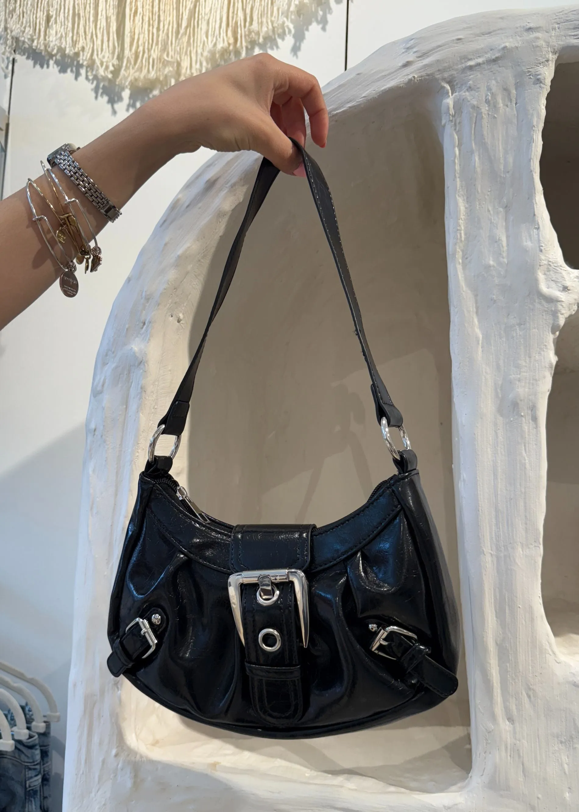 Smooth Buckle Shoulder Bag ★ Black sold by Rock N Rags product image thumbnail 3