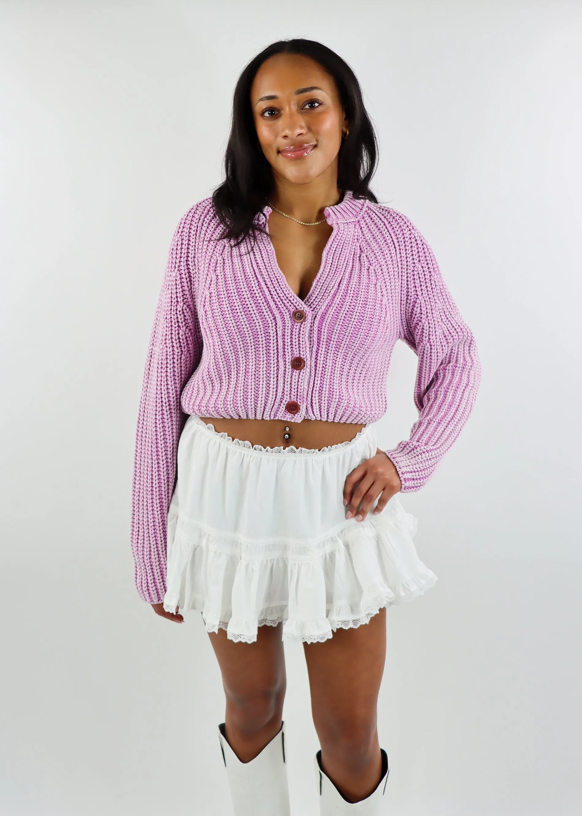 Free People Sweet Nothing Cardi ★ Lavender sold by Rock N Rags product image thumbnail 2