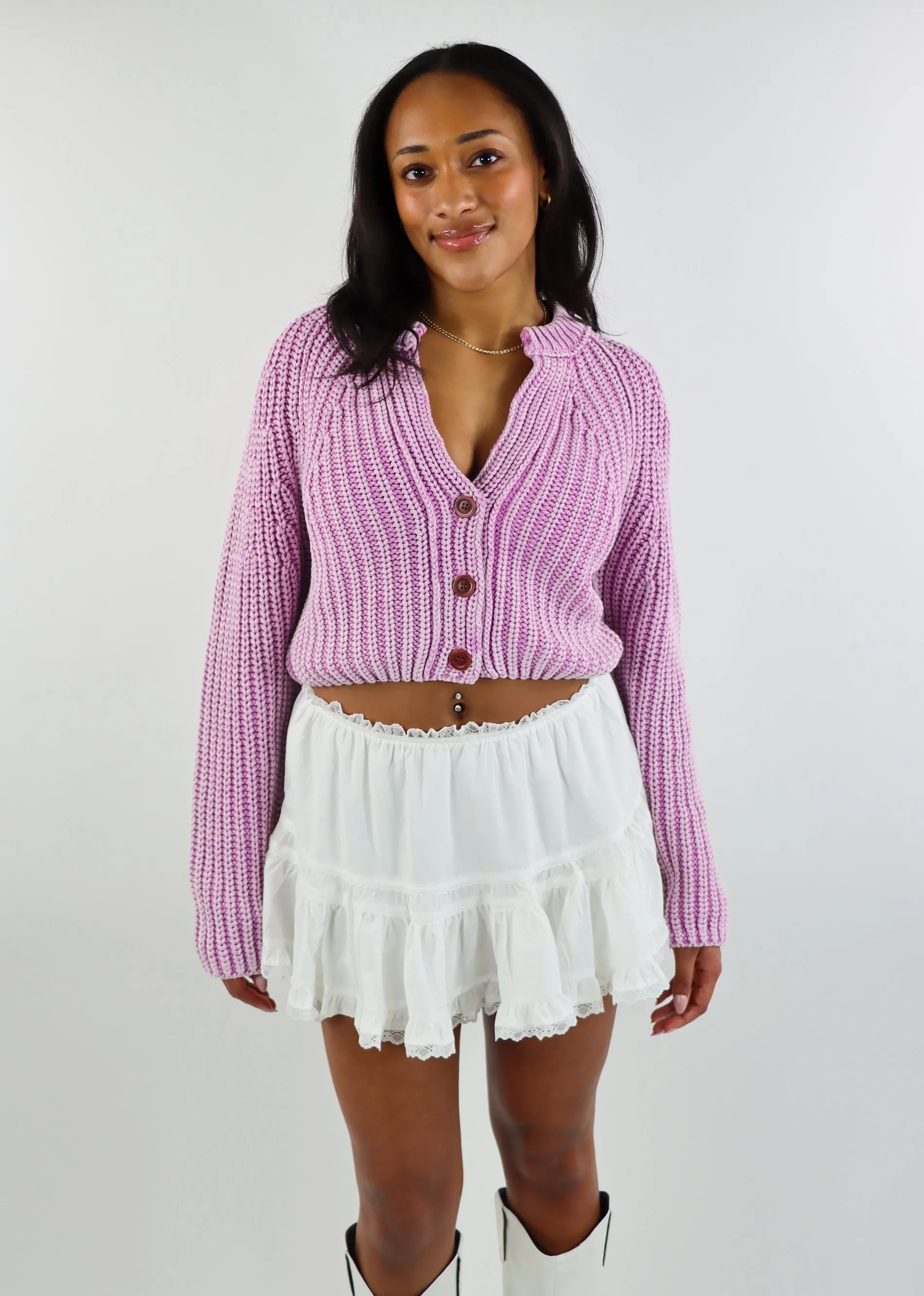 Free People Sweet Nothing Cardi ★ Lavender sold by Rock N Rags