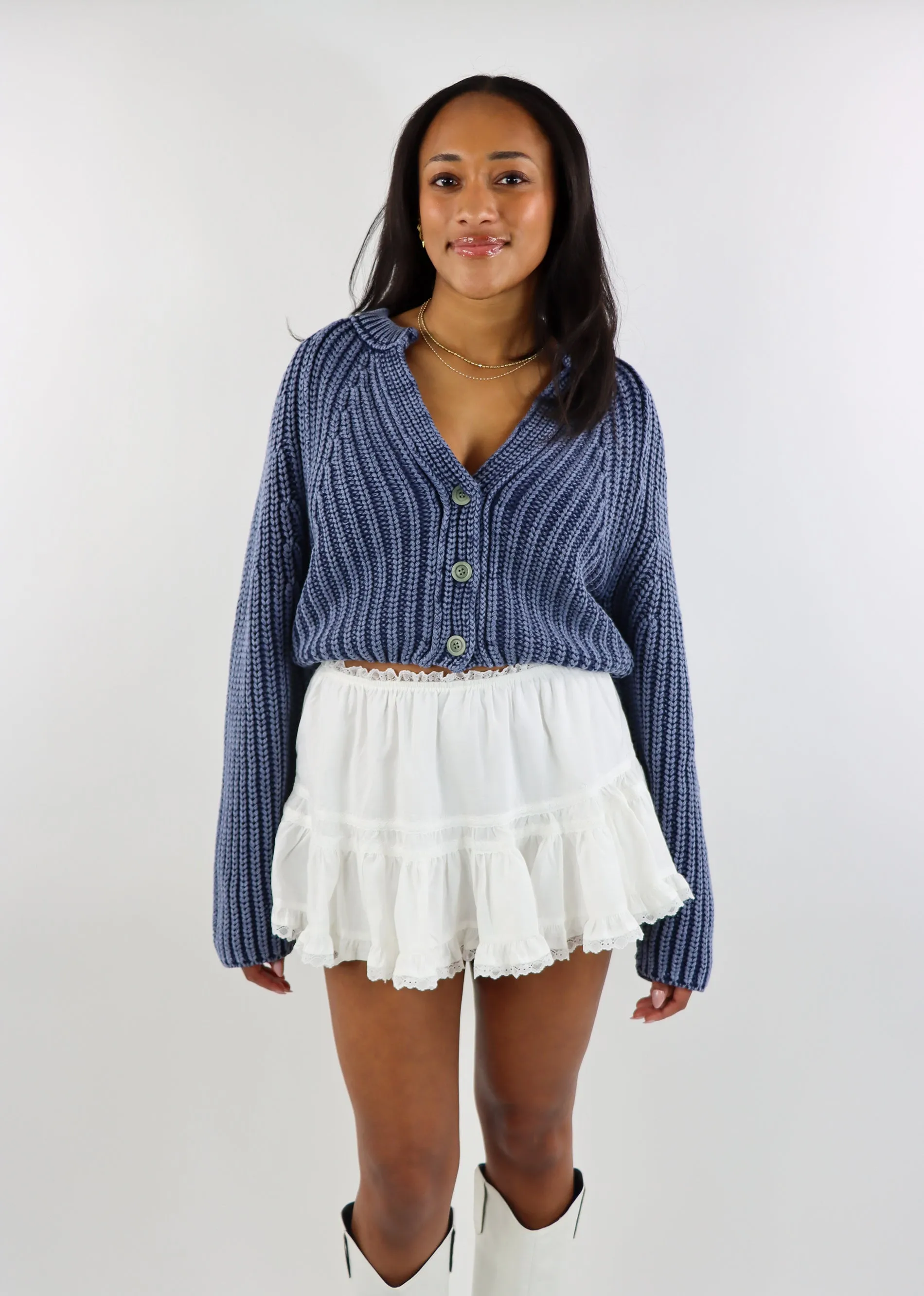 Free People Sweet Nothing Cardi ★ Heather Navy sold by Rock N Rags product image thumbnail 3