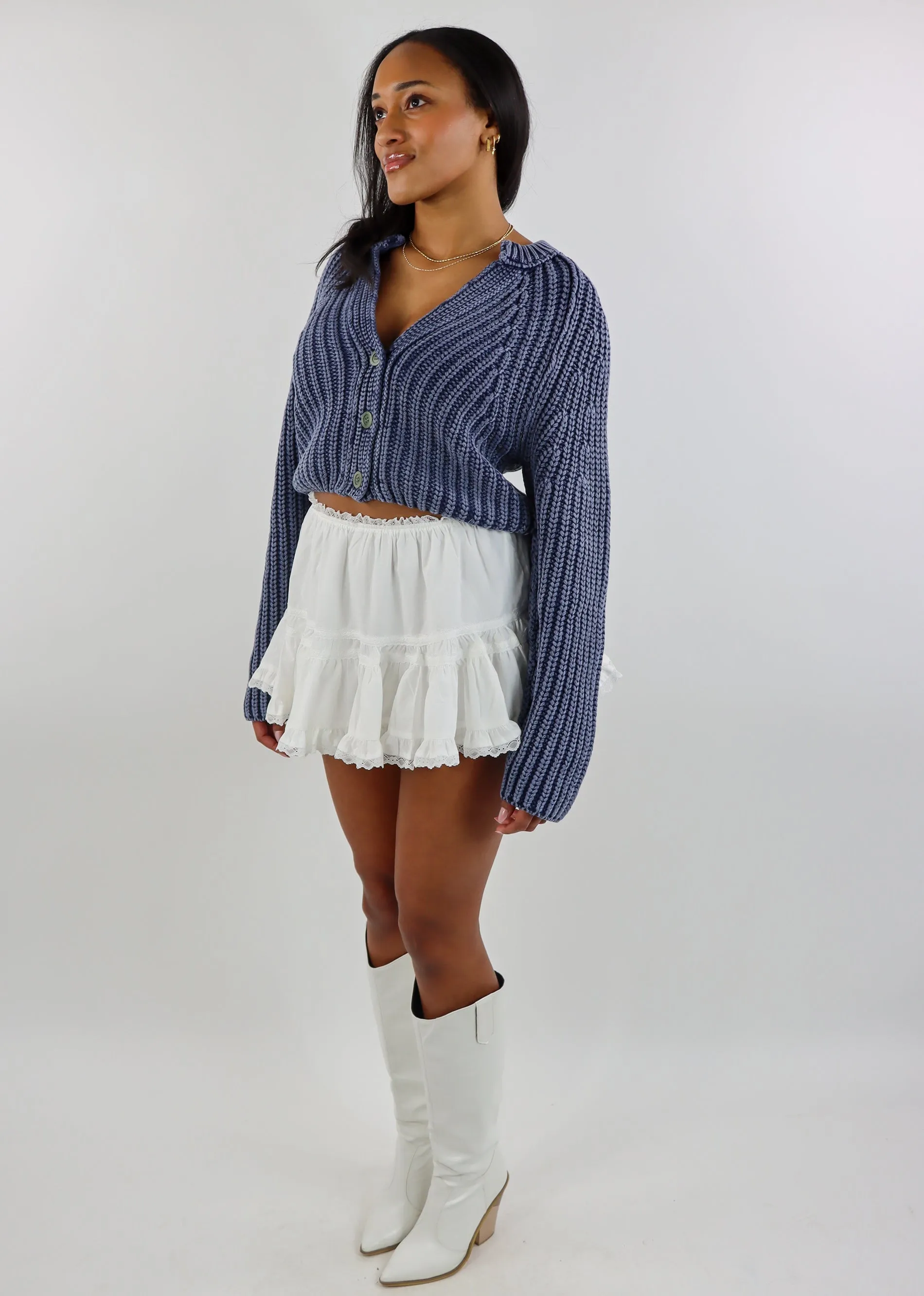 Free People Sweet Nothing Cardi ★ Heather Navy sold by Rock N Rags product image thumbnail 5