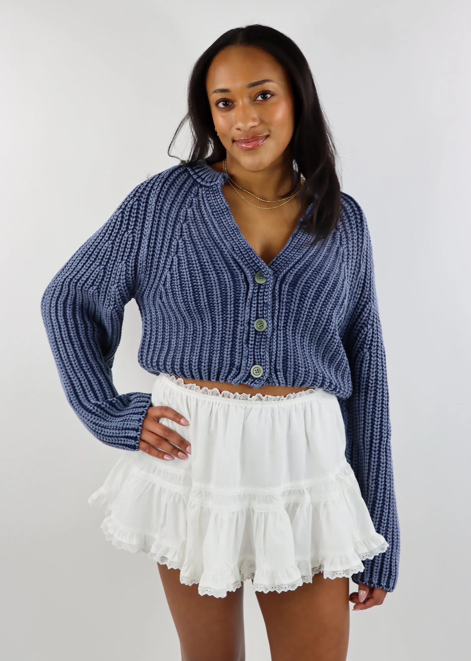 Free People Sweet Nothing Cardi ★ Heather Navy sold by Rock N Rags product image thumbnail 2