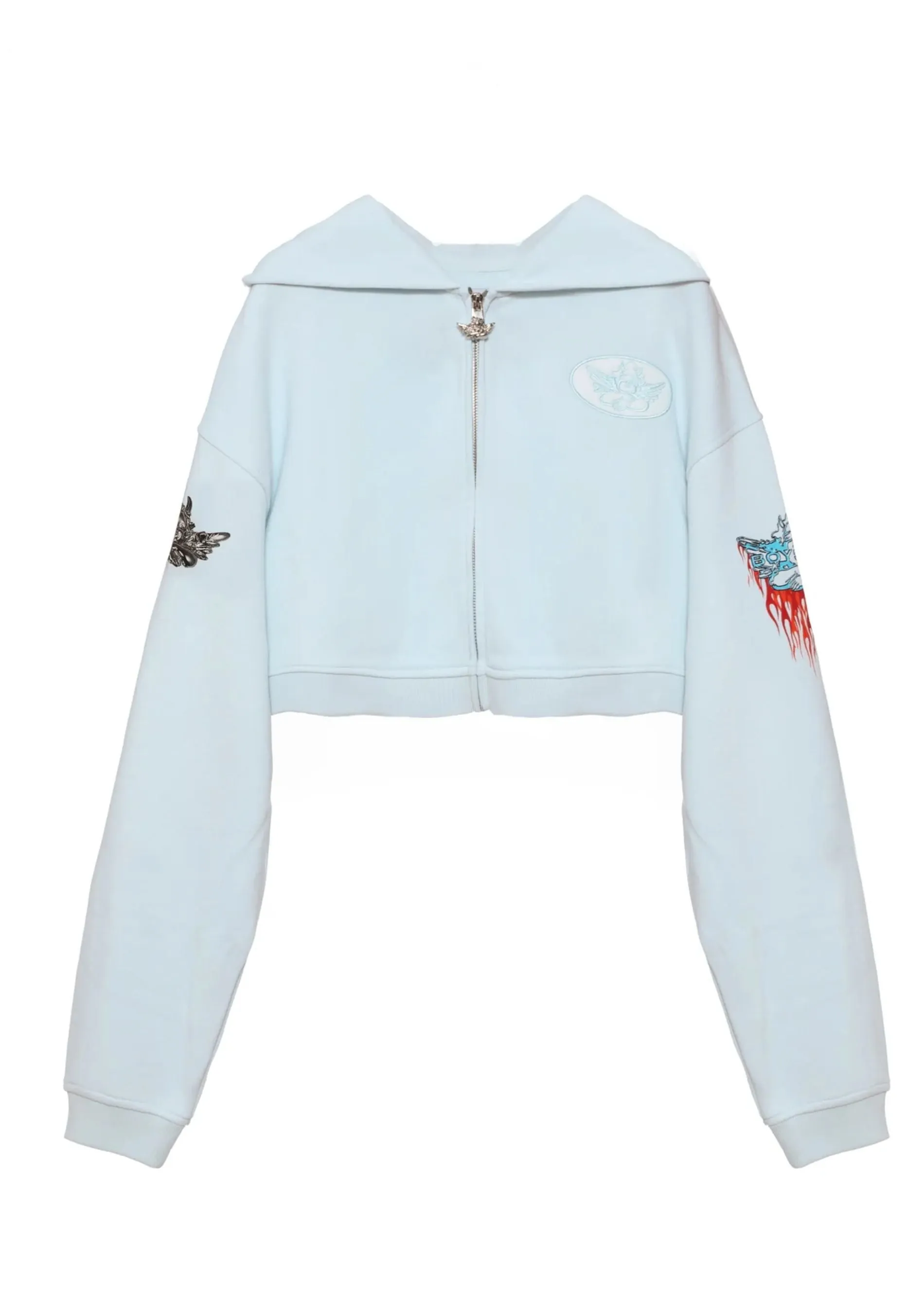 Boys Lie Ask Me If I Care Alex Zip Up ★ Sky Blue sold by Rock N Rags