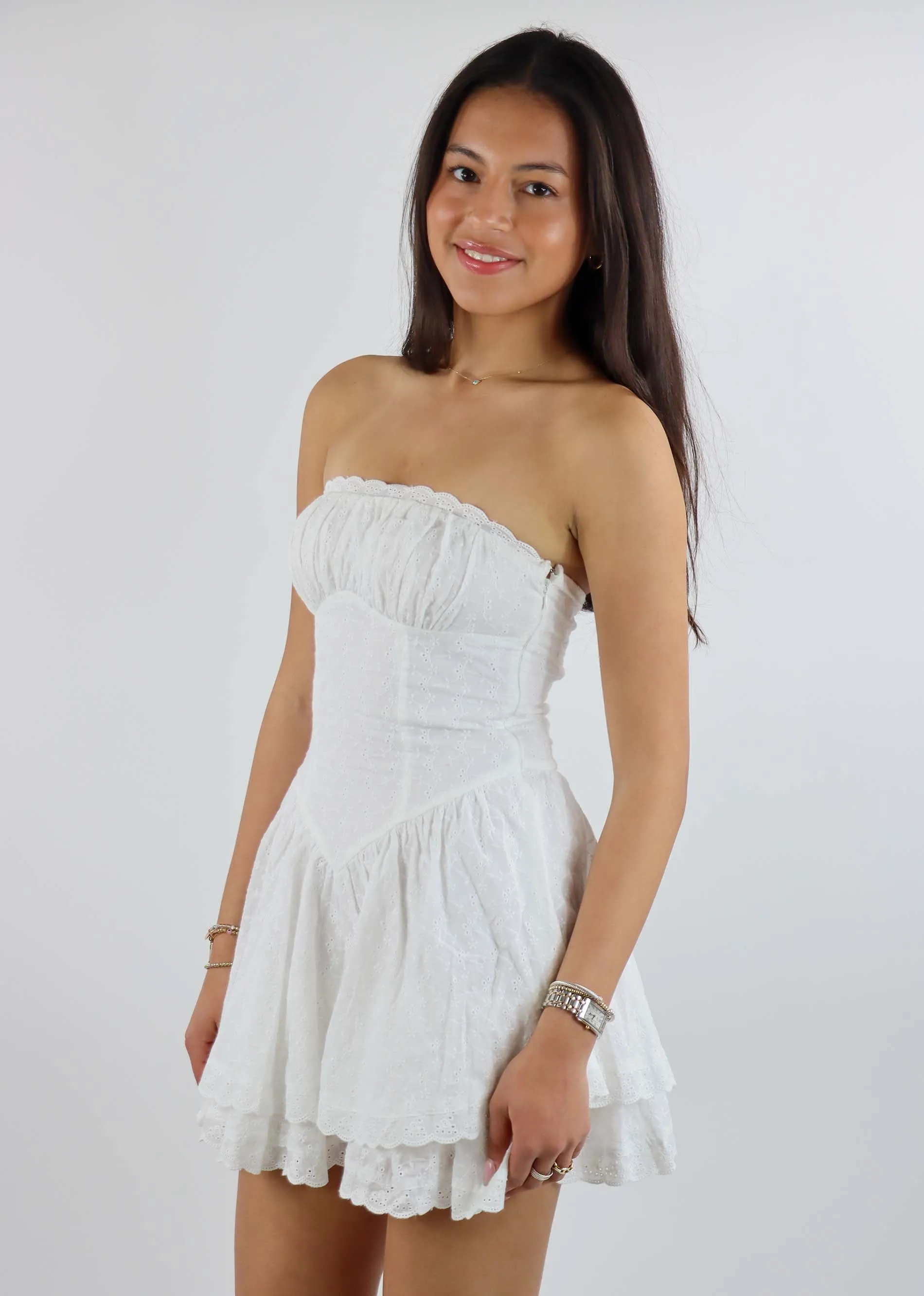 My Girl Eyelet Mini Dress ★ White sold by Rock N Rags product image thumbnail 4