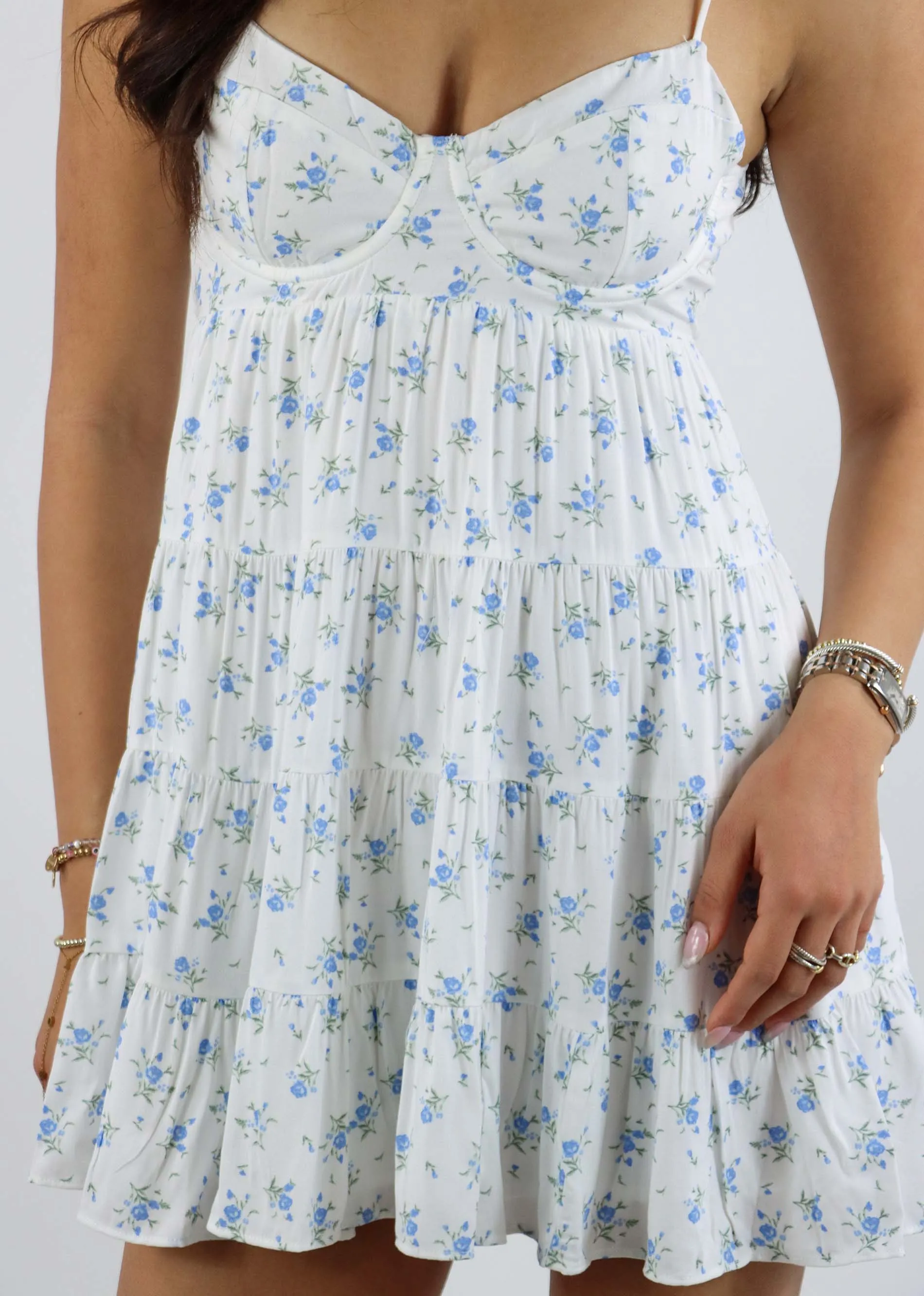 Lola Mini Dress ★ Blue Floral sold by Rock N Rags product image thumbnail 2