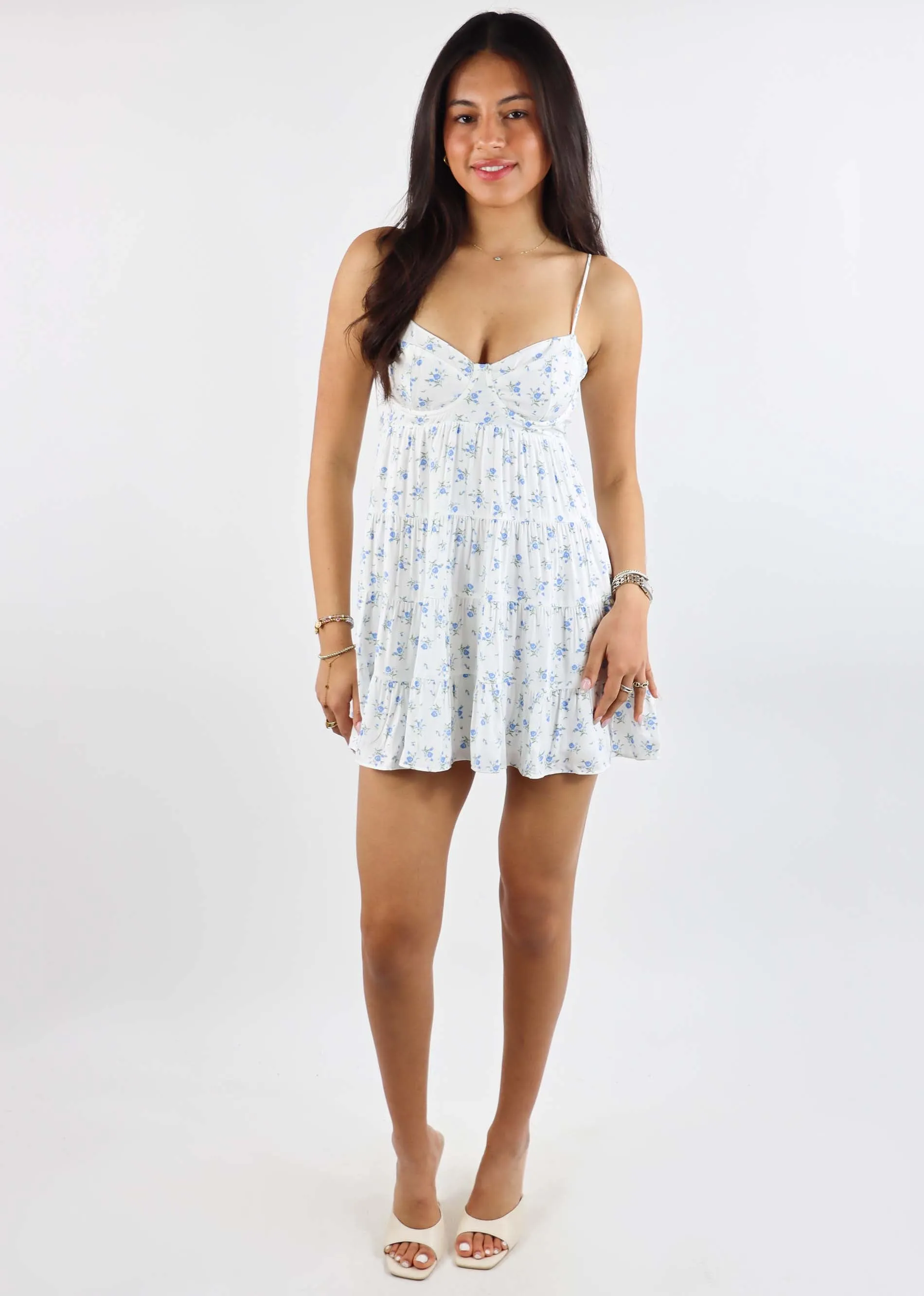 Lola Mini Dress ★ Blue Floral sold by Rock N Rags product image thumbnail 5
