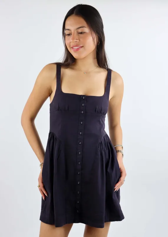 Free People Astrid Oxford Mini Dress ★ Black sold by Rock N Rags