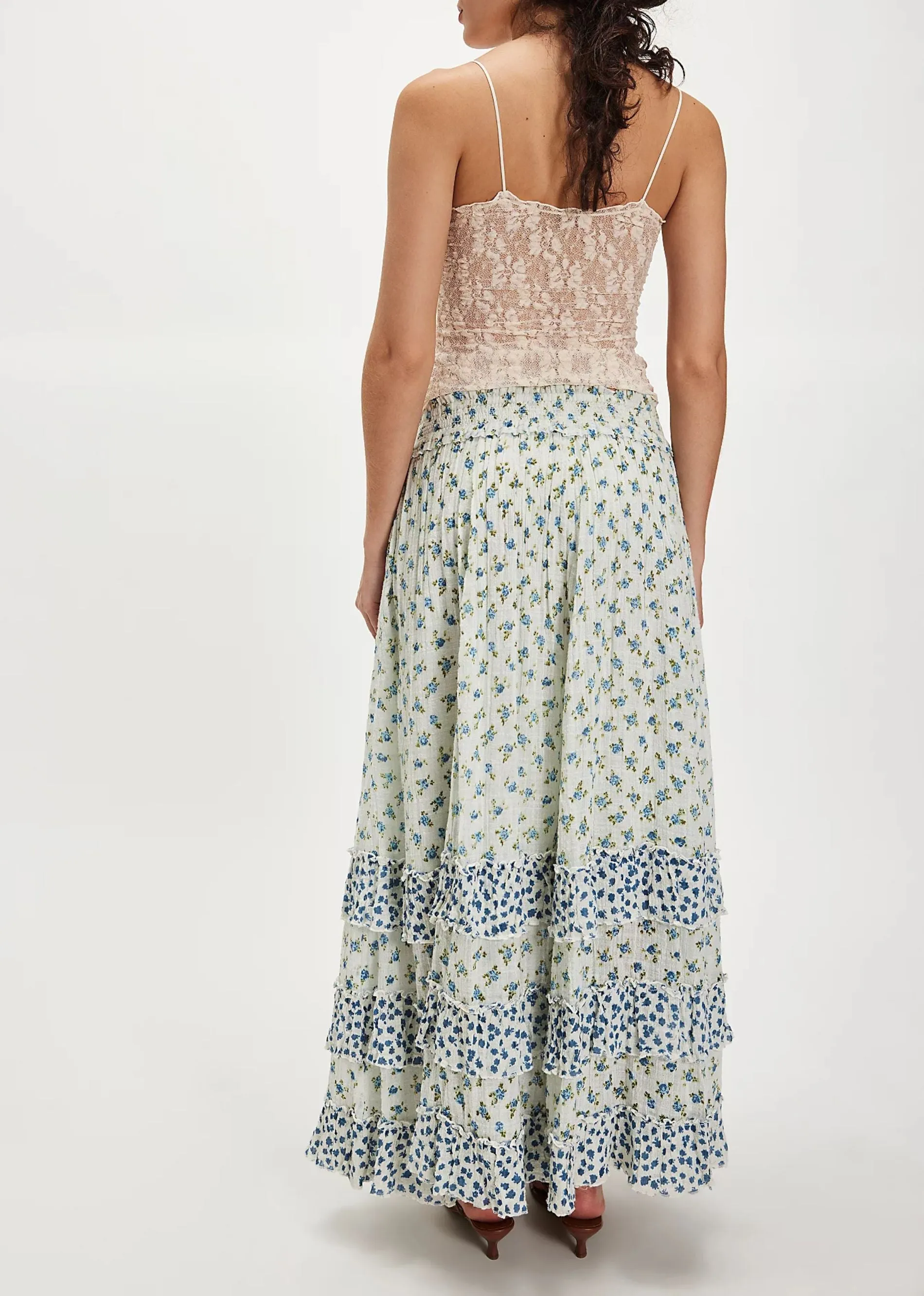 Free People Brynn Printed Maxi Skirt ★ Blue Floral sold by Rock N Rags product image thumbnail 2