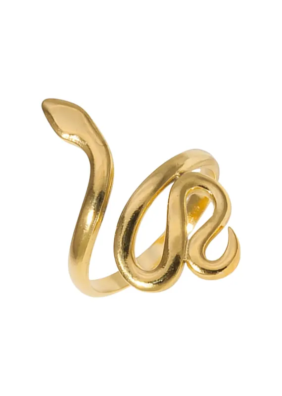 Adjustable Snake Ring V2 ★ Gold sold by Rock N Rags