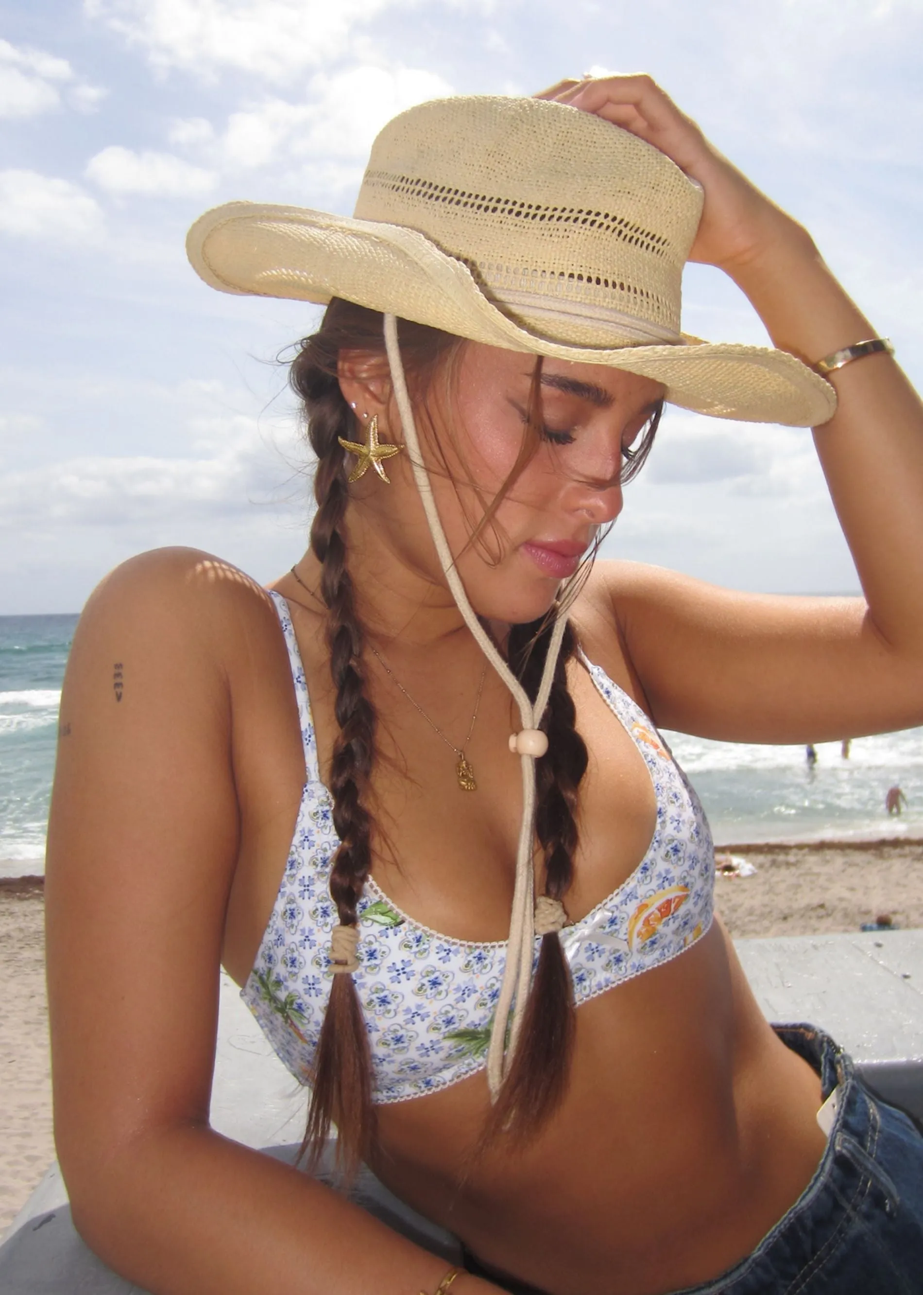 Aquamarine Starfish Earrings ★ Gold sold by Rock N Rags product image thumbnail 4