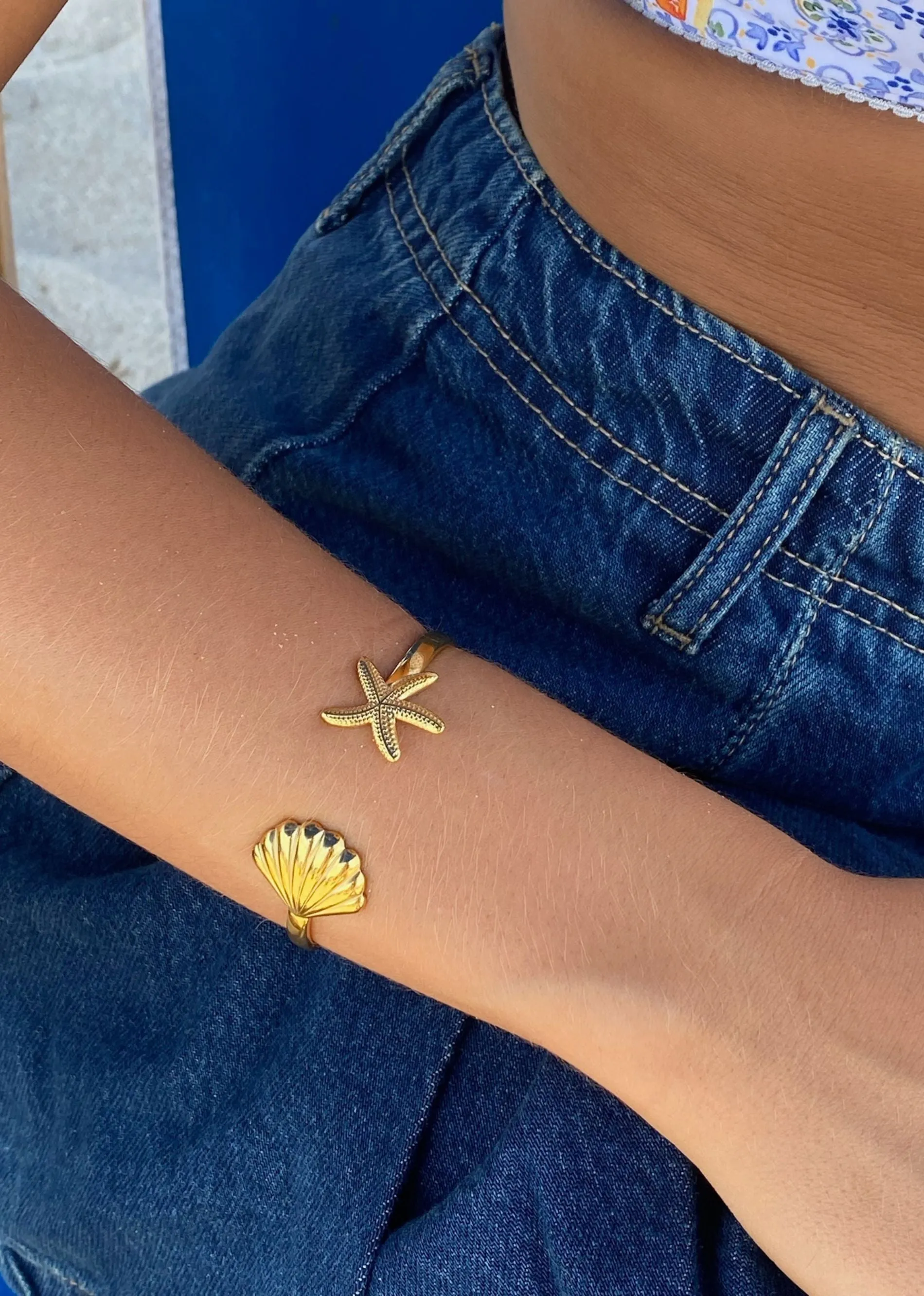 Ocean Eyes Cuff Bracelet ★ Gold sold by Rock N Rags