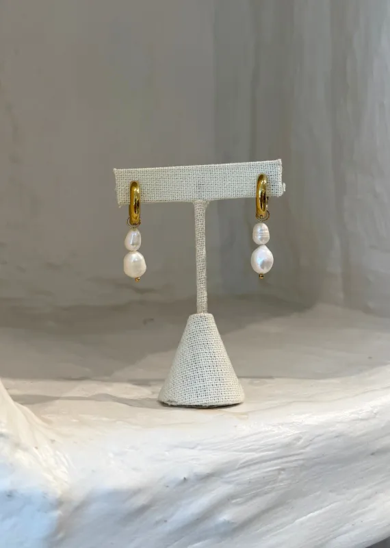 Pearl Jam Hoop Earrings ★ Gold sold by Rock N Rags