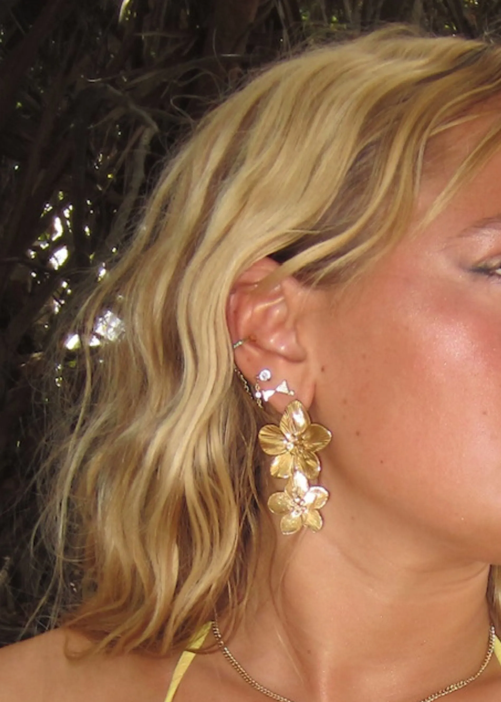 Golden Bloom Flower Earrings ★ Gold sold by Rock N Rags product image thumbnail 3