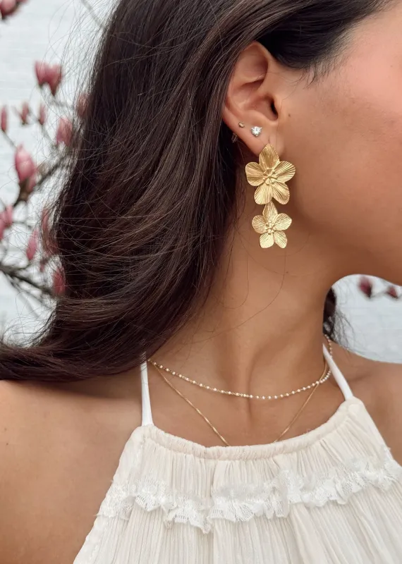 Golden Bloom Flower Earrings ★ Gold sold by Rock N Rags