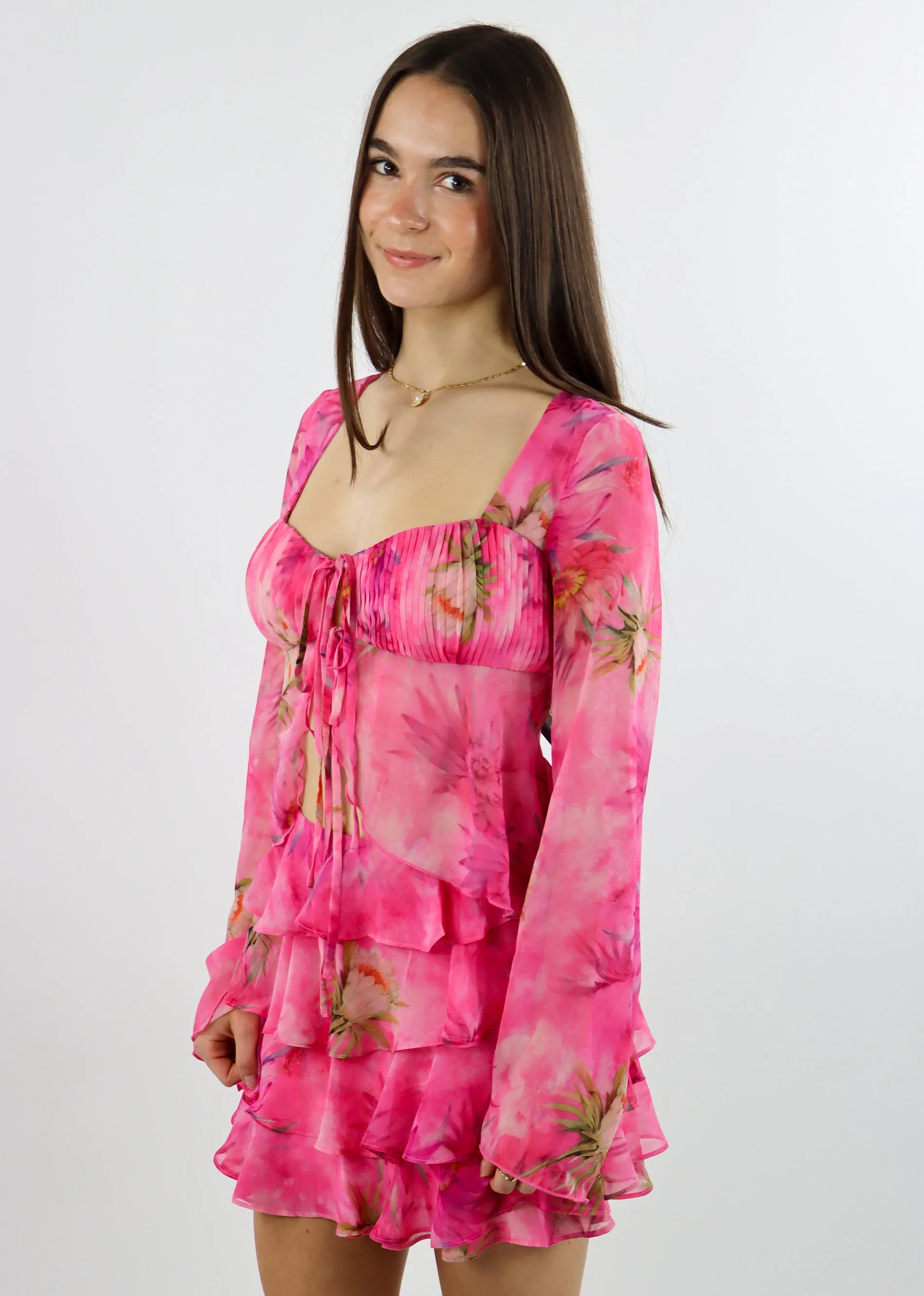 Lean On Long Sleeve Top ★ Pink Floral sold by Rock N Rags product image thumbnail 3