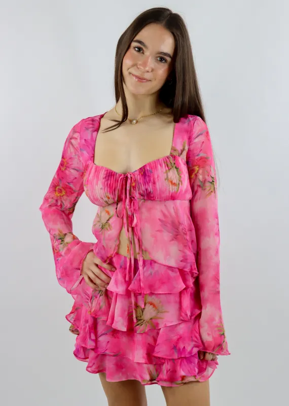 Lean On Long Sleeve Top ★ Pink Floral sold by Rock N Rags