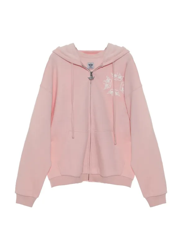 Boys Lie Just Fore You Harley Zip Hoodie ★ Pink sold by Rock N Rags