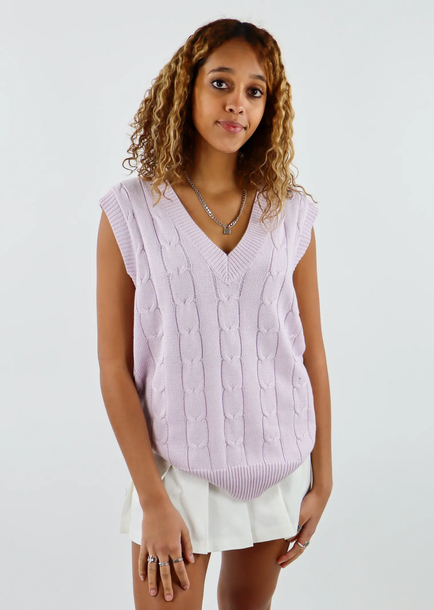 Dreamer Girl Sweater Vest ★ Lavender sold by Rock N Rags product image thumbnail 3