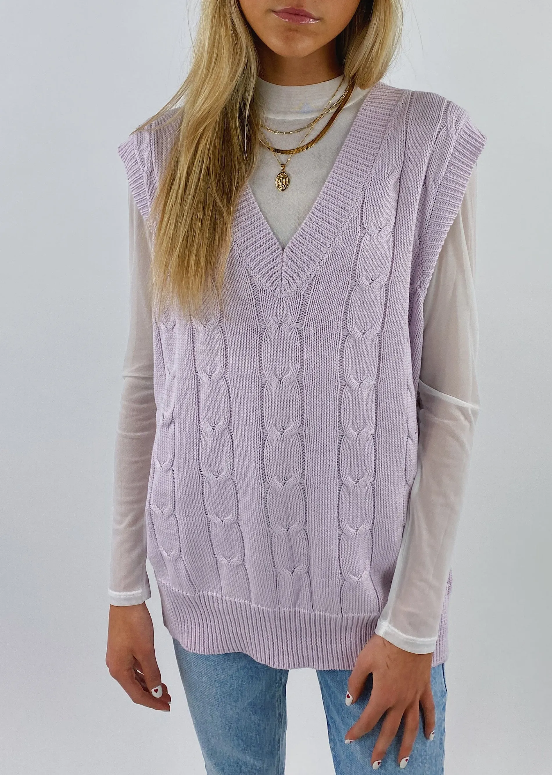 Dreamer Girl Sweater Vest ★ Lavender sold by Rock N Rags product image thumbnail 2