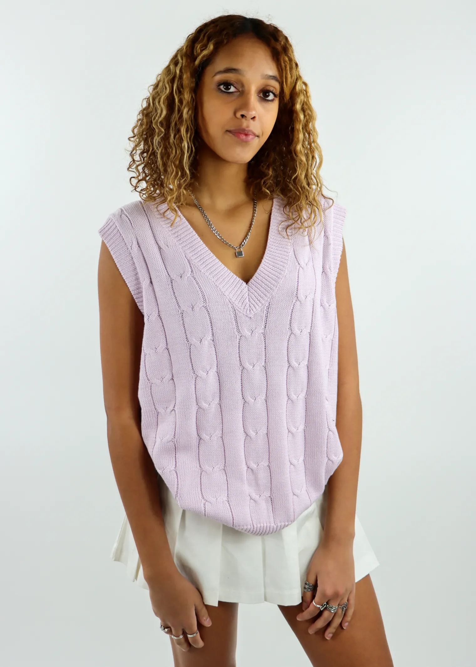 Dreamer Girl Sweater Vest ★ Lavender sold by Rock N Rags product image thumbnail 4