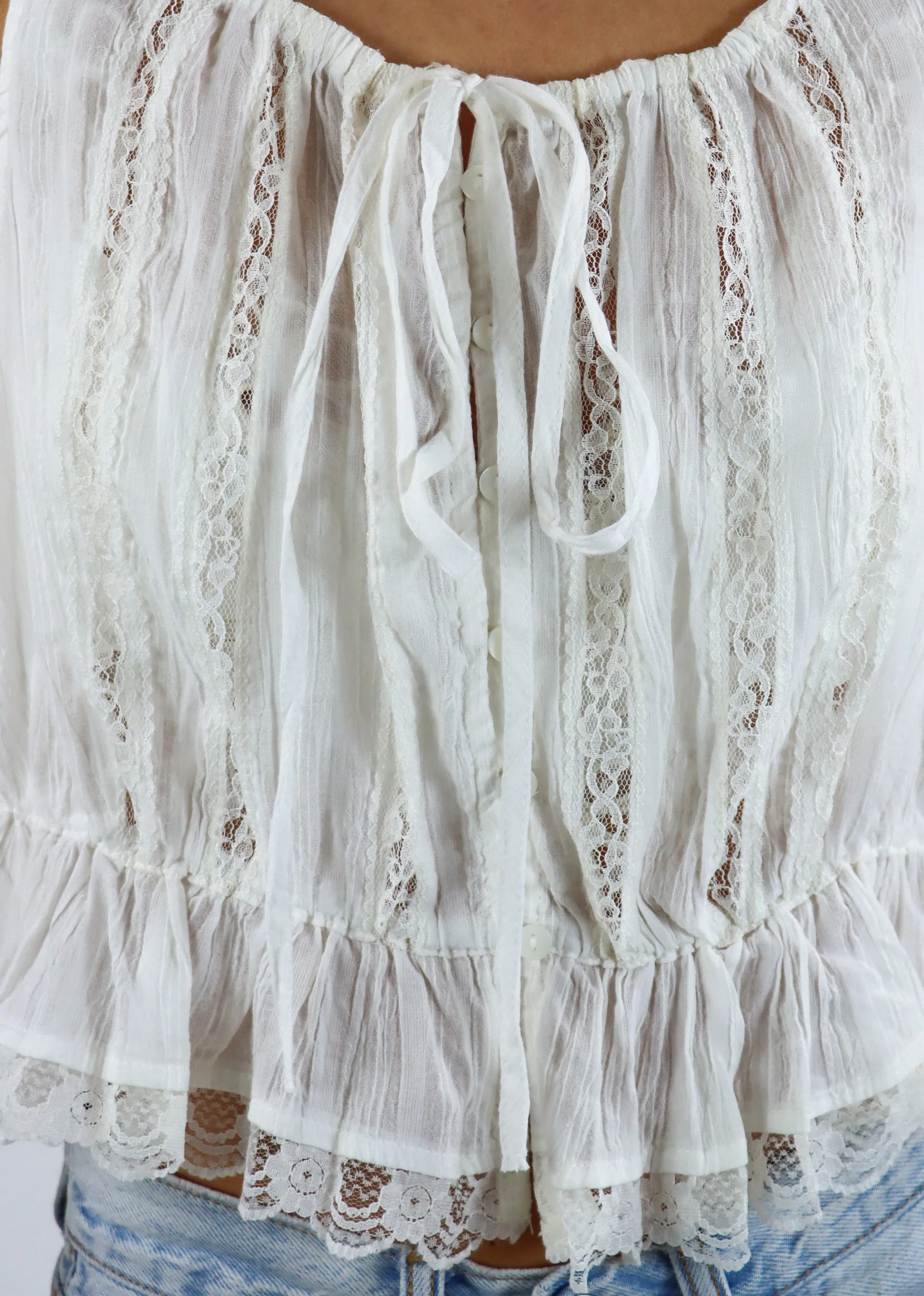 Free People Alana Lace Tank ★ Ivory sold by Rock N Rags product image thumbnail 4