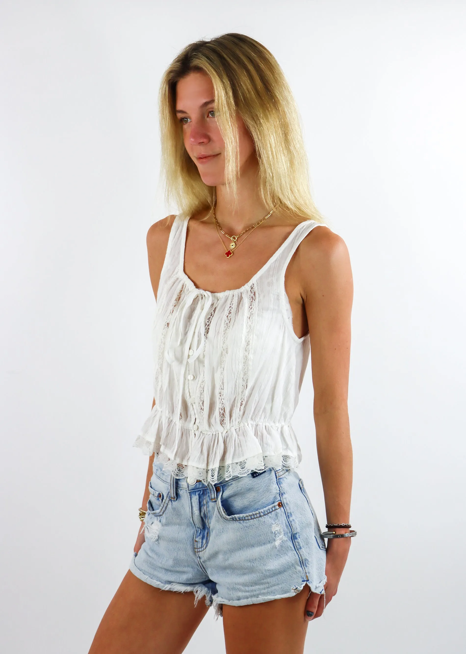 Free People Alana Lace Tank ★ Ivory sold by Rock N Rags product image thumbnail 2