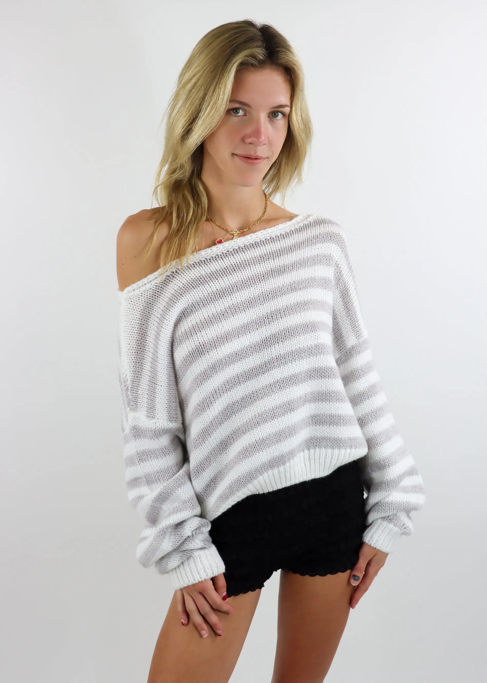 Best Of You Sweater ★ White & Grey sold by Rock N Rags