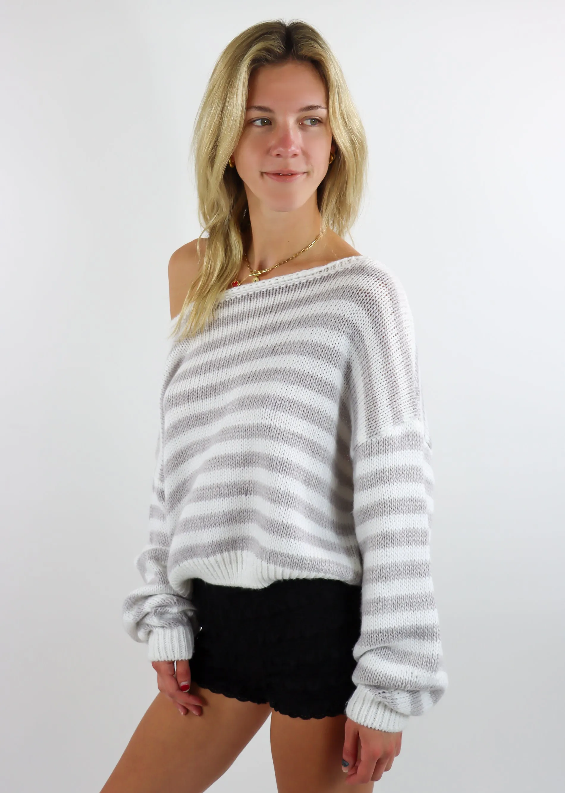 Best Of You Sweater ★ White & Grey sold by Rock N Rags product image thumbnail 2