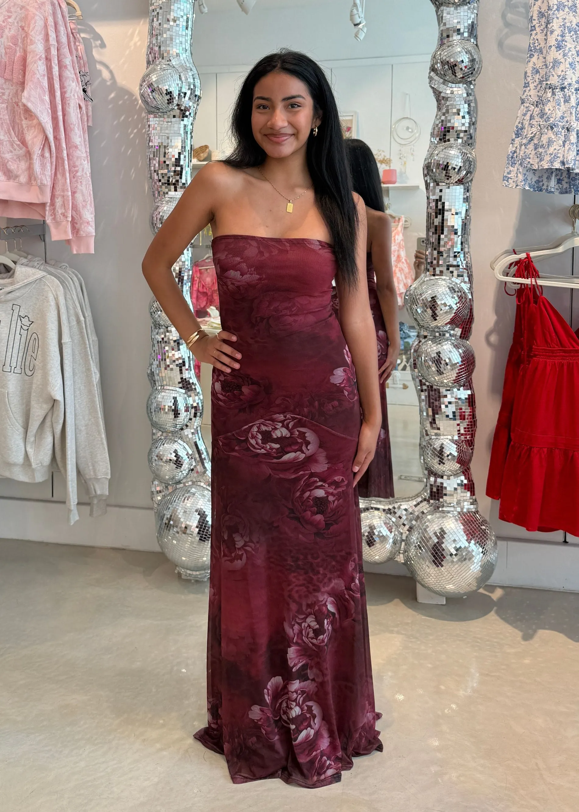 Afterglow Maxi Dress ★ Burgundy sold by Rock N Rags product image thumbnail 3