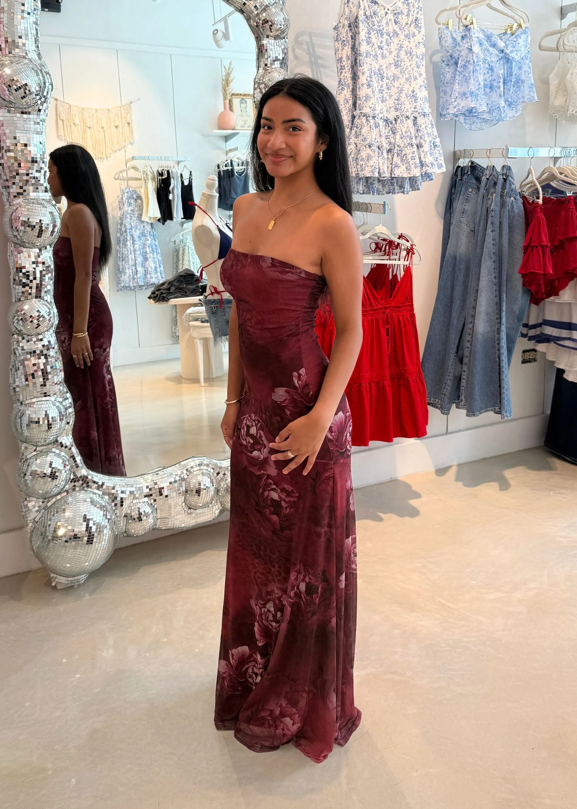 Afterglow Maxi Dress ★ Burgundy sold by Rock N Rags